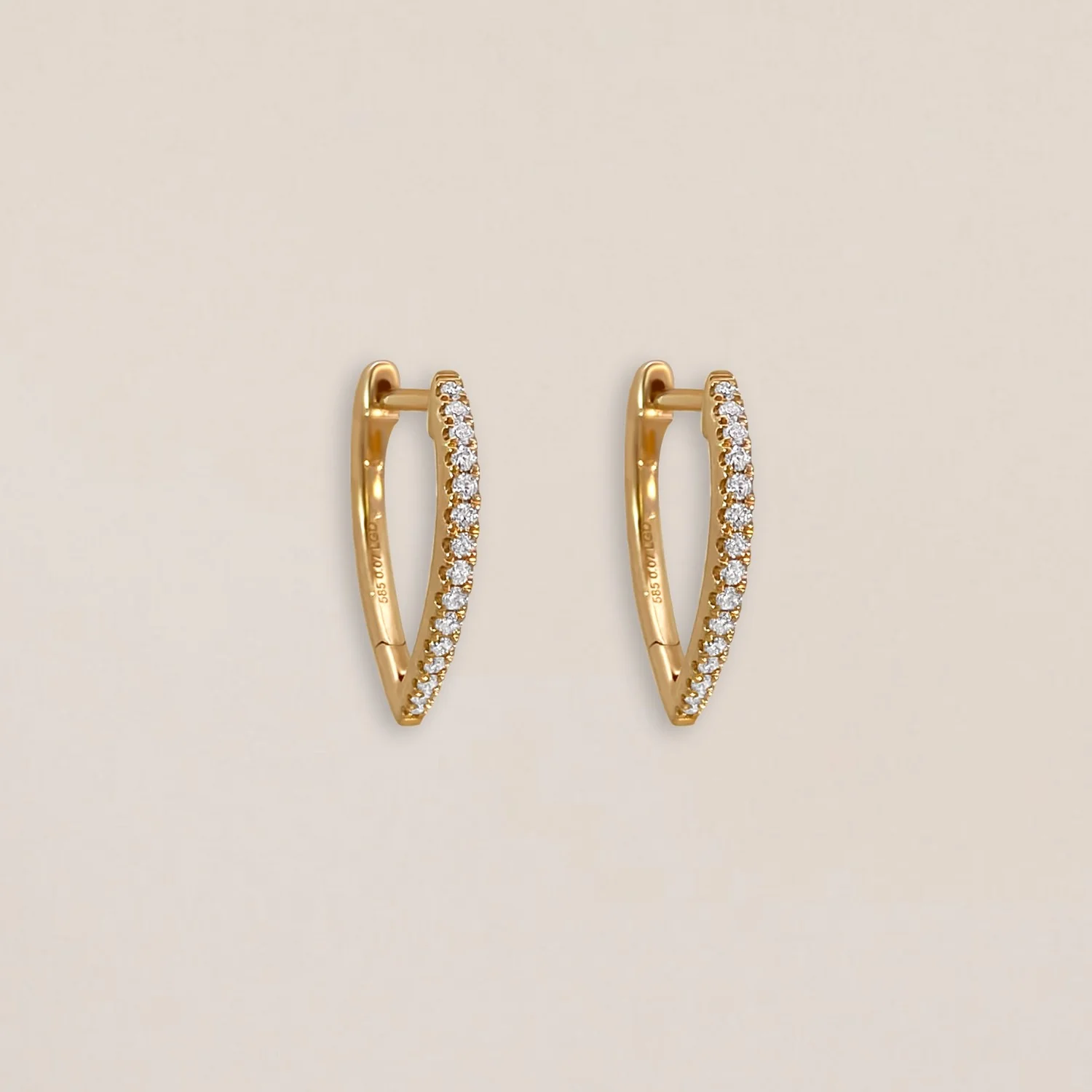 Diamond Edge Hoops