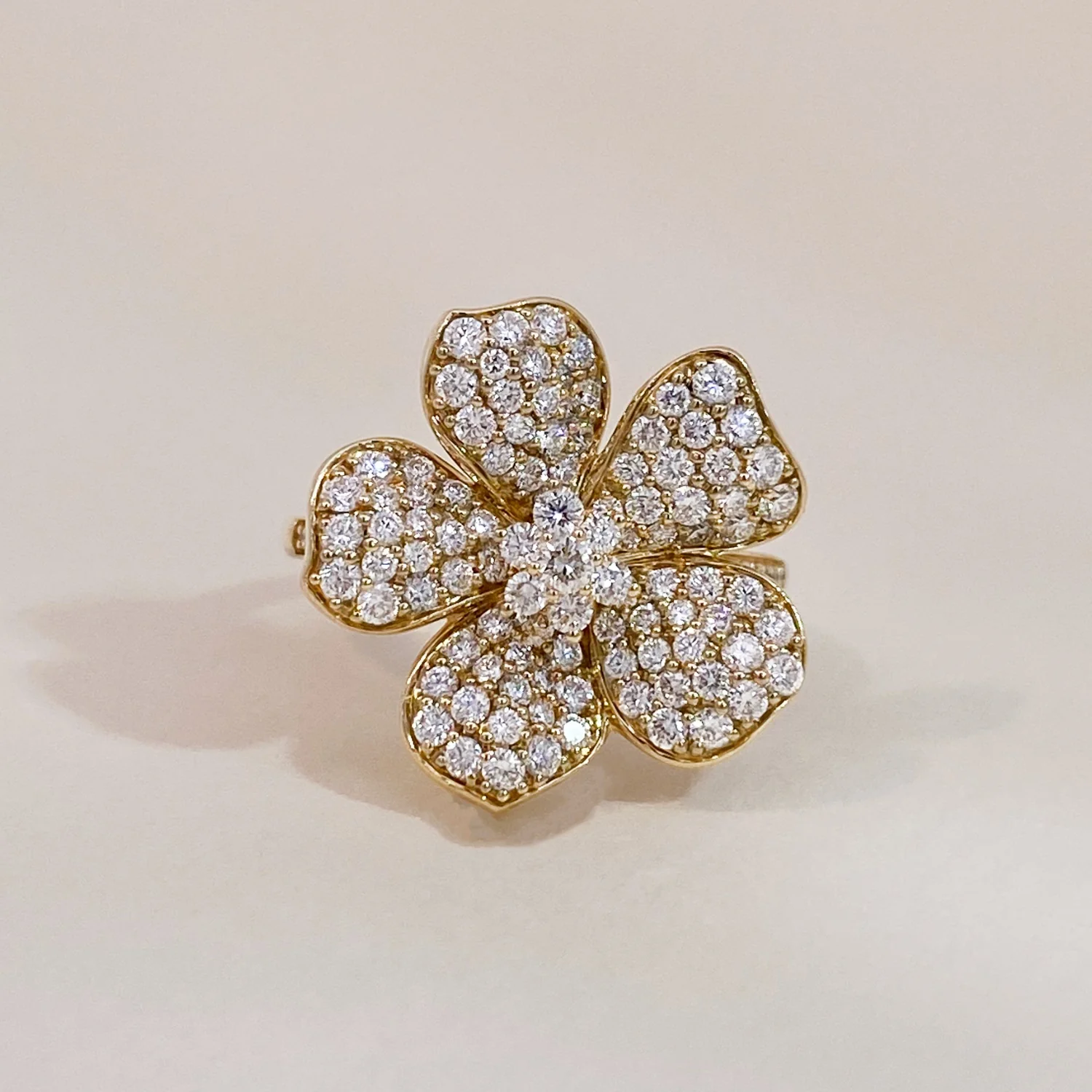 Diamond Flower Statement Ring