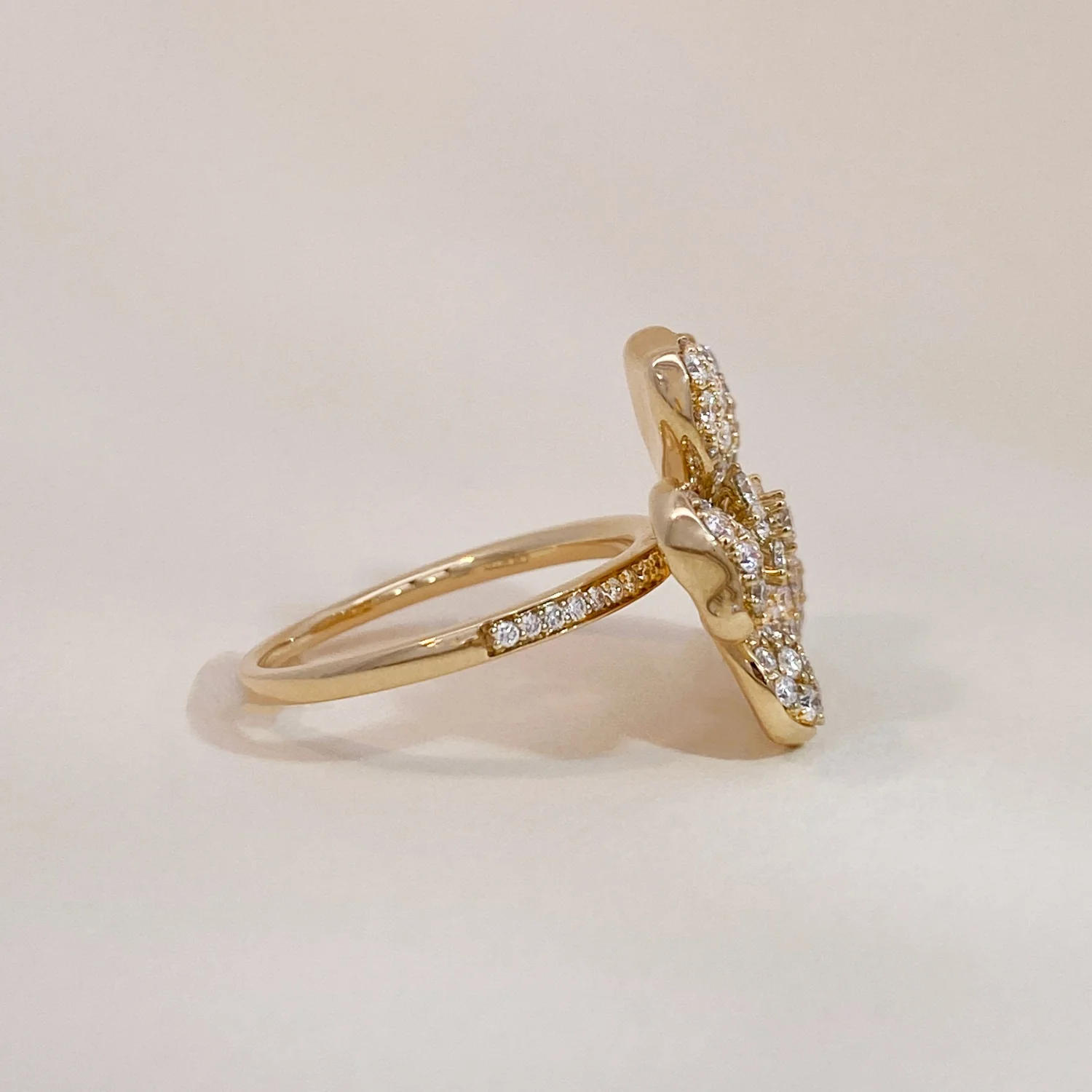 Diamond Flower Statement Ring - Image 3