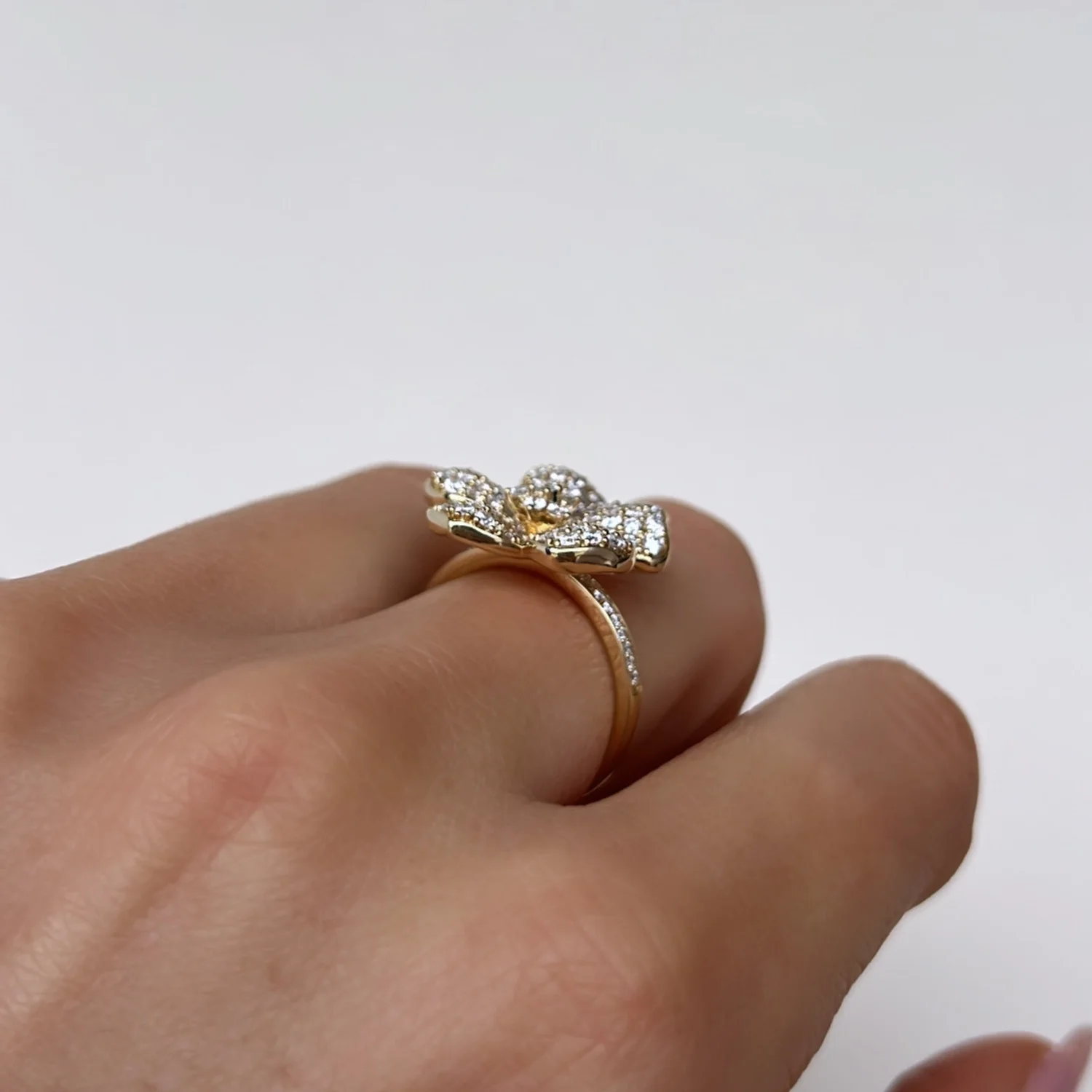 Diamond Flower Statement Ring - Image 8