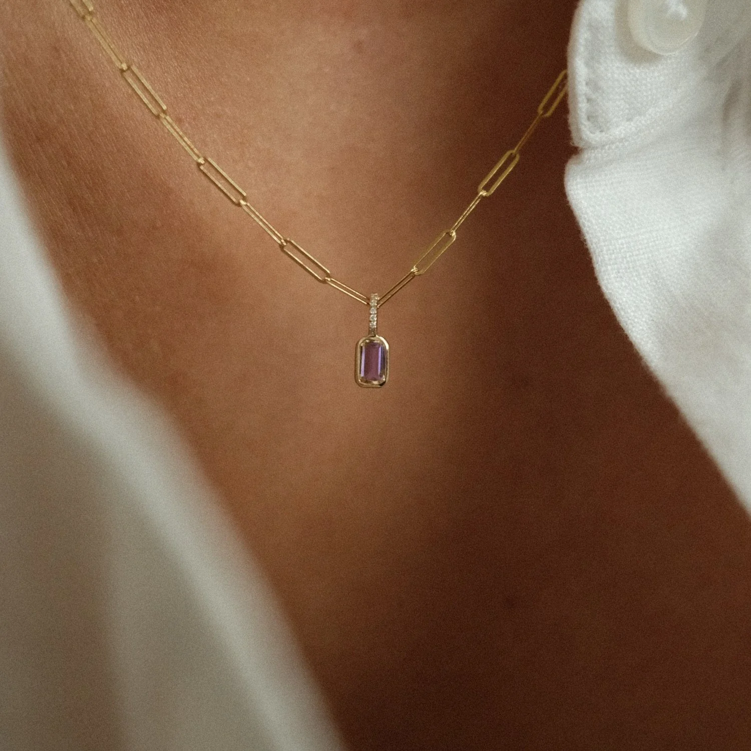 Diamond Purple Amethyst Charm - Image 2