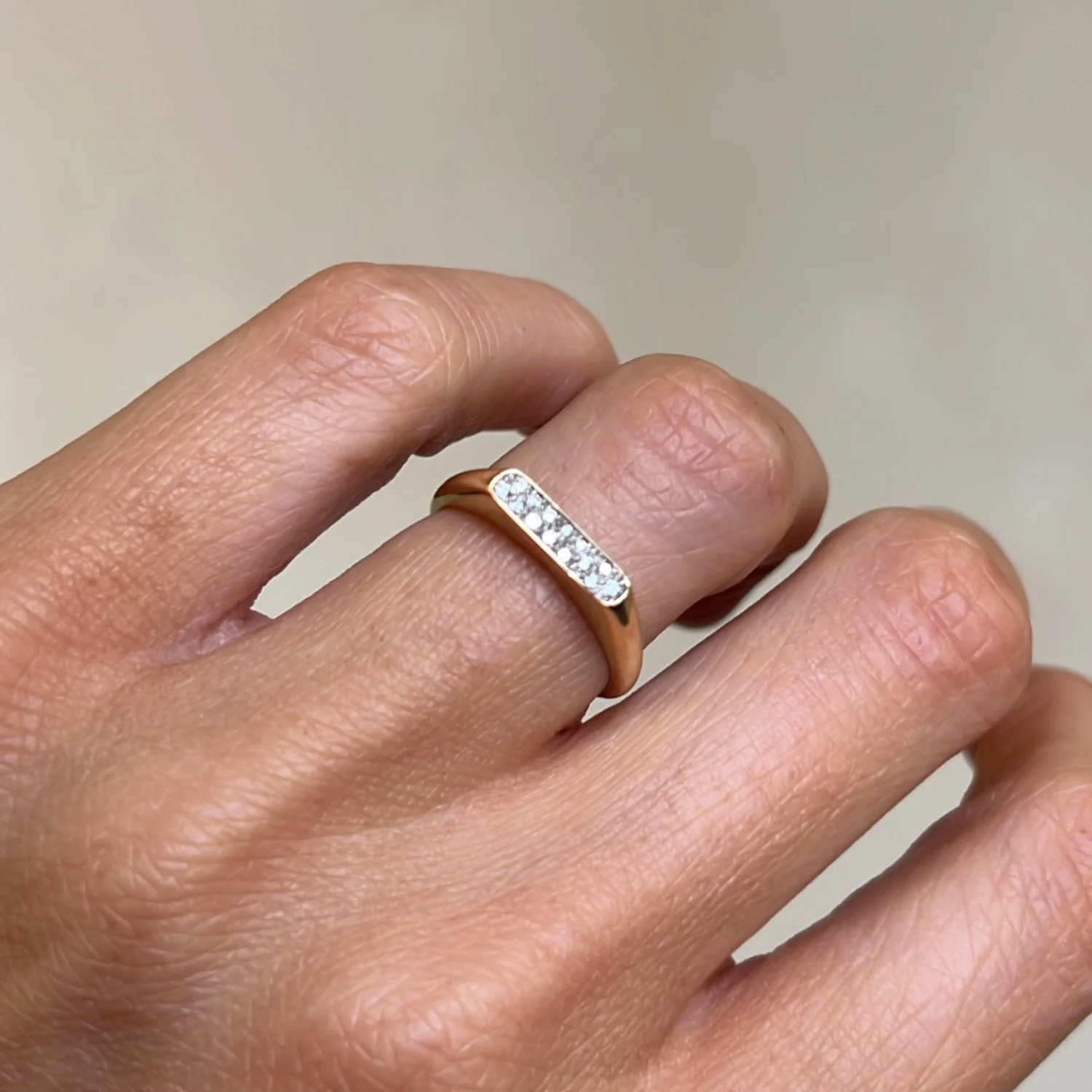 Diamond Signet Ring - Image 4