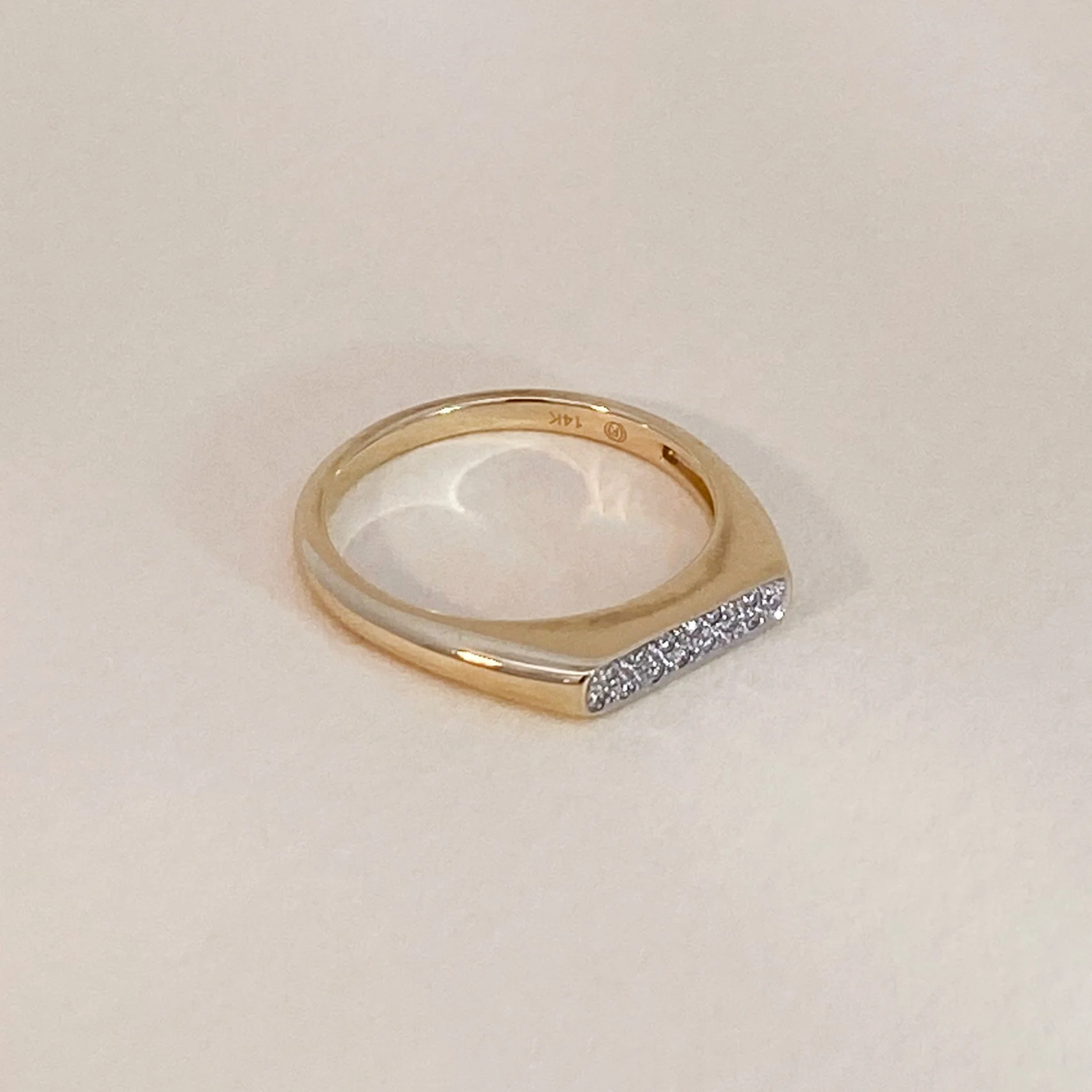 Diamond Signet Ring - Image 5
