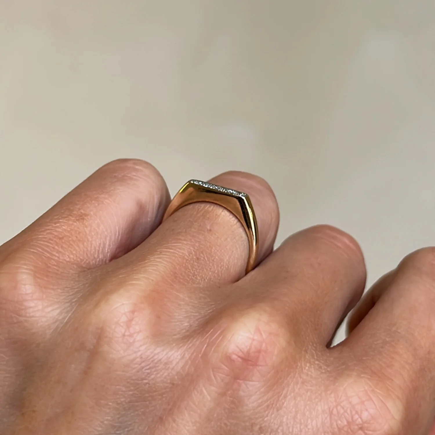 Diamond Signet Ring - Image 6