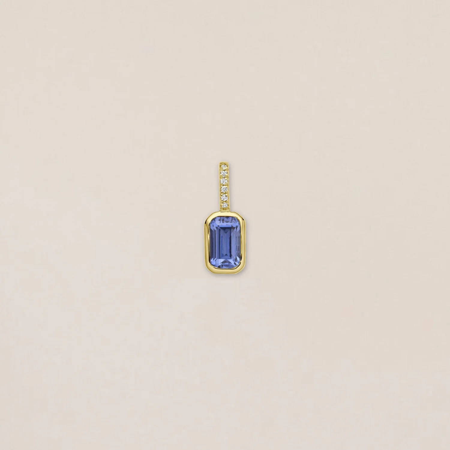 Diamond Tanzanite Charm