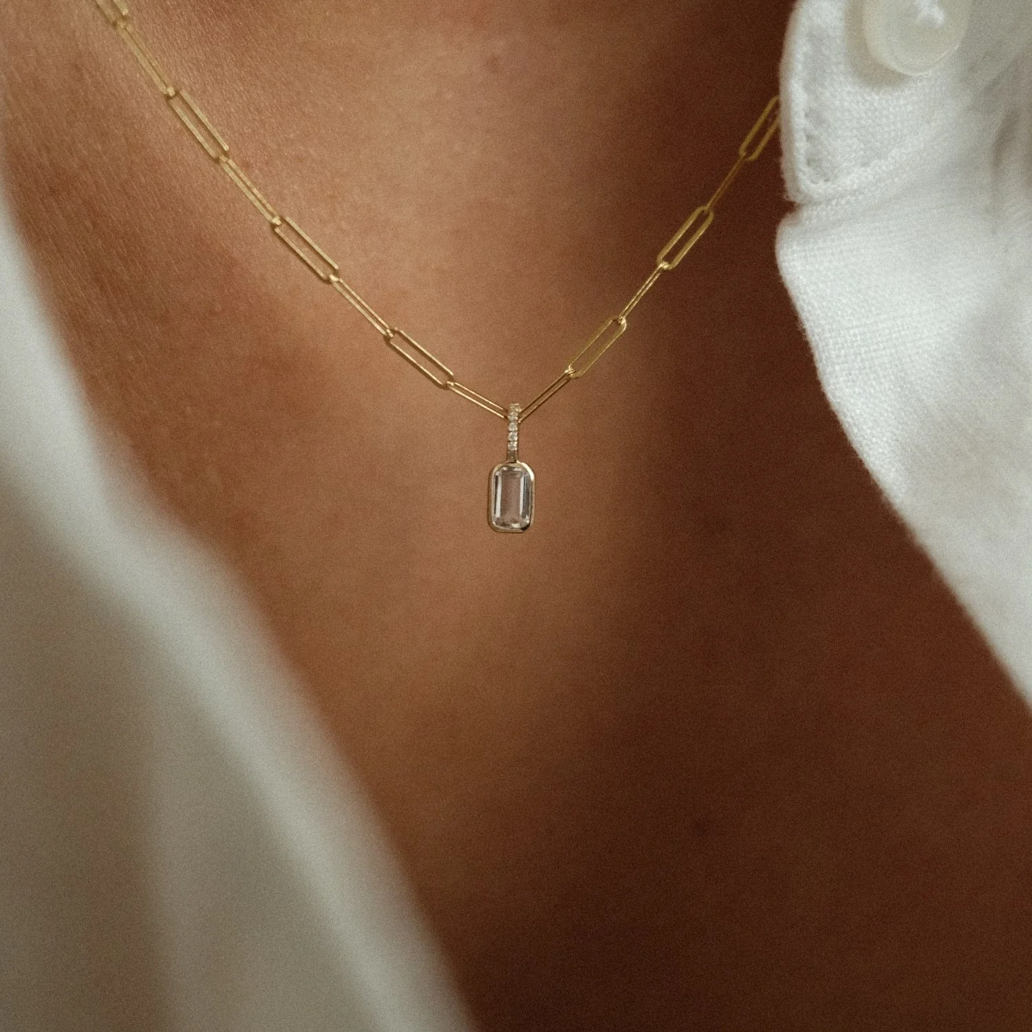 Diamond White Topaz Charm - Image 2