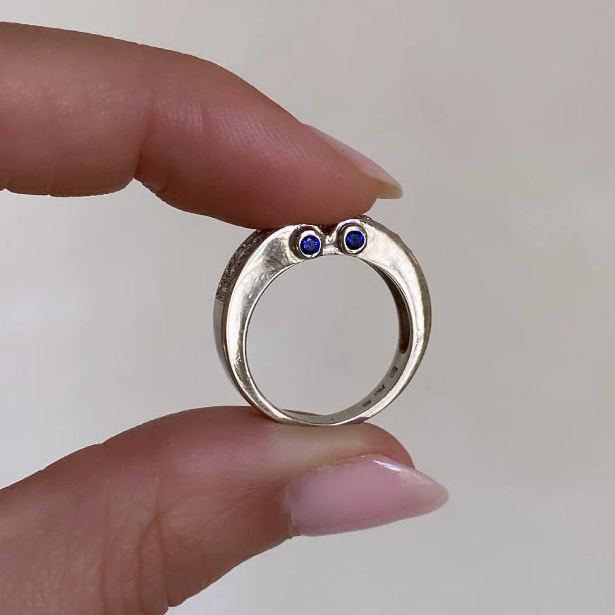 Double Diamond Arche Ring White Gold - Image 7