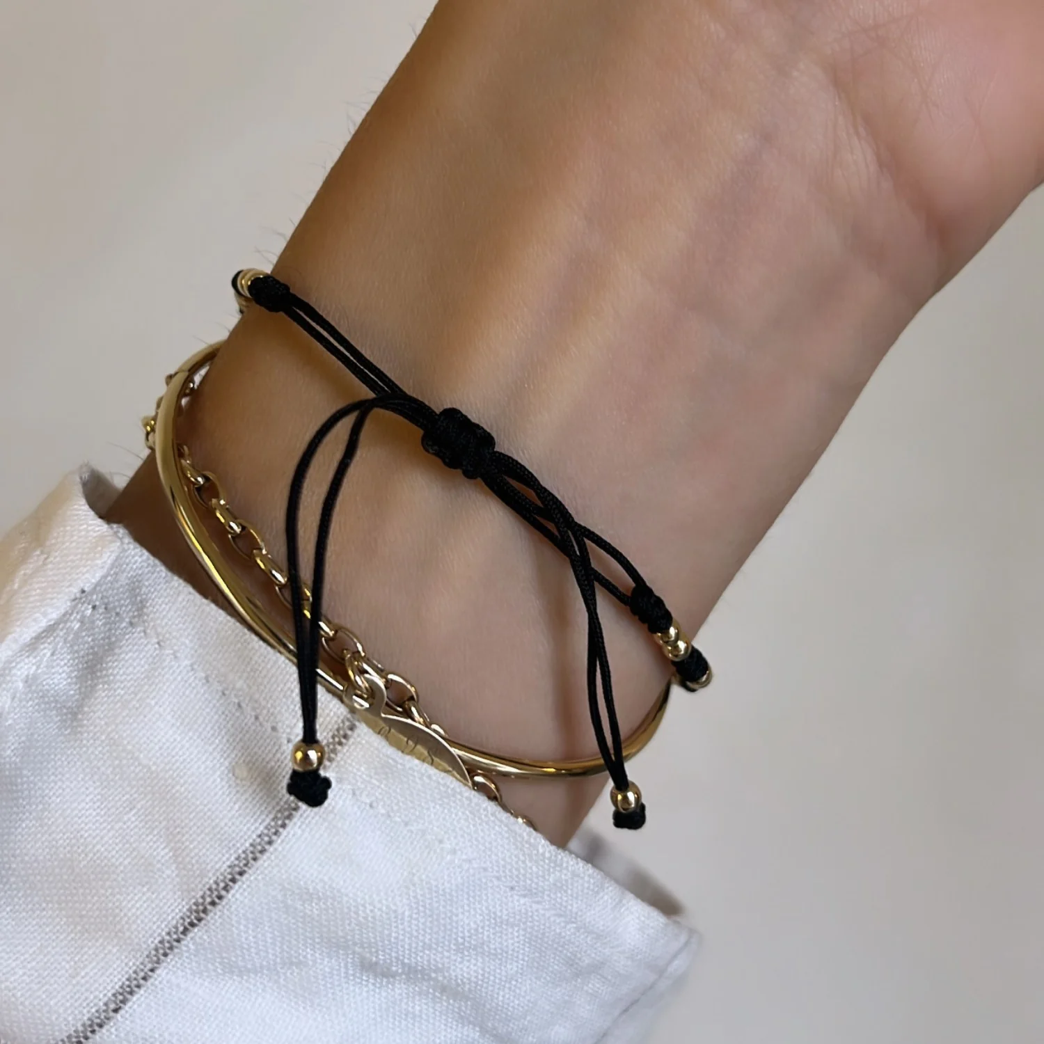 Double Gold Beads Bracelet - Image 4