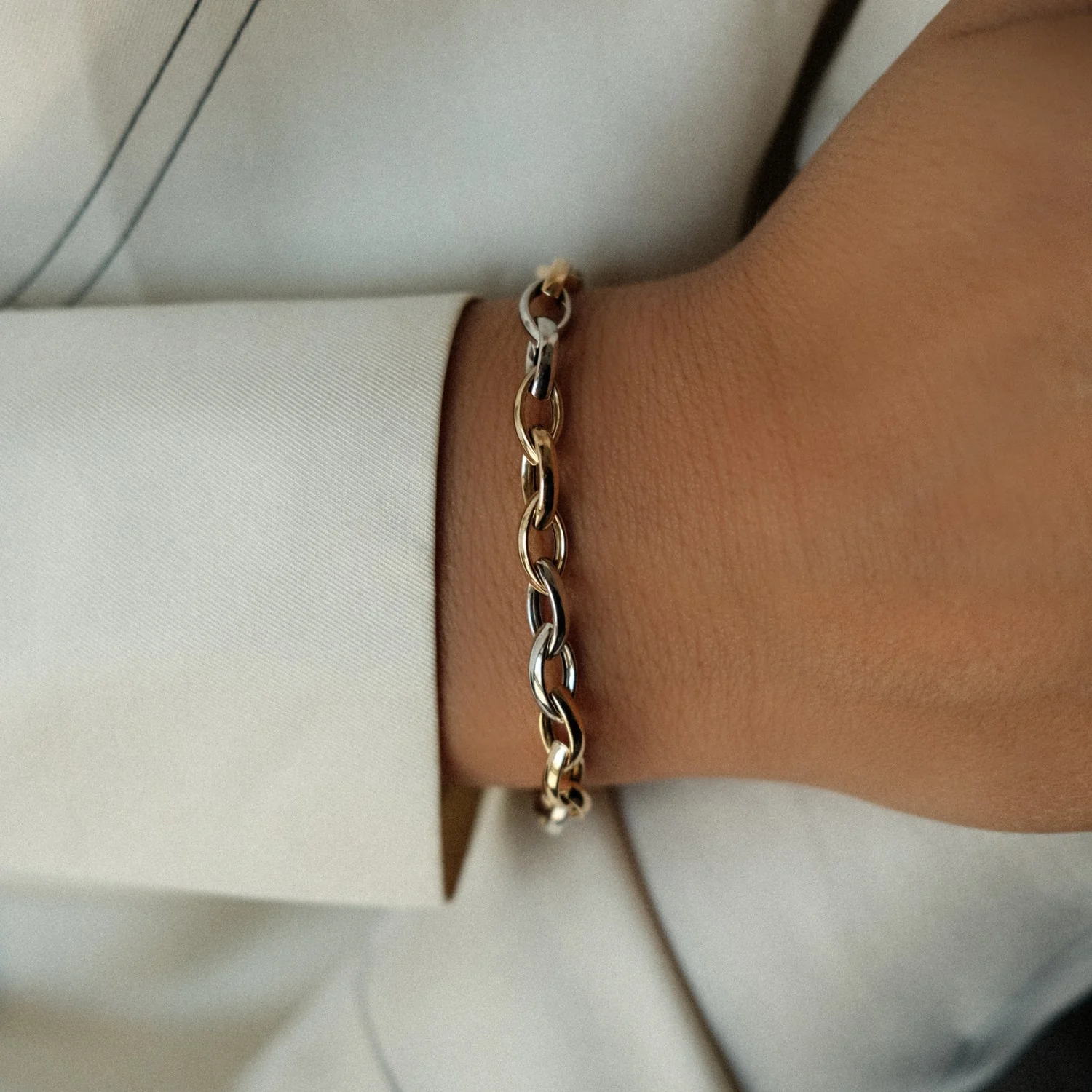 Duo Gold Chain Bracelet