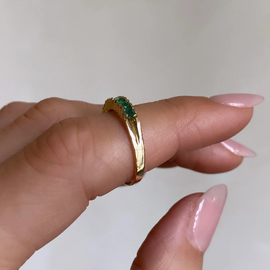 Emerald Row Ring - Image 6