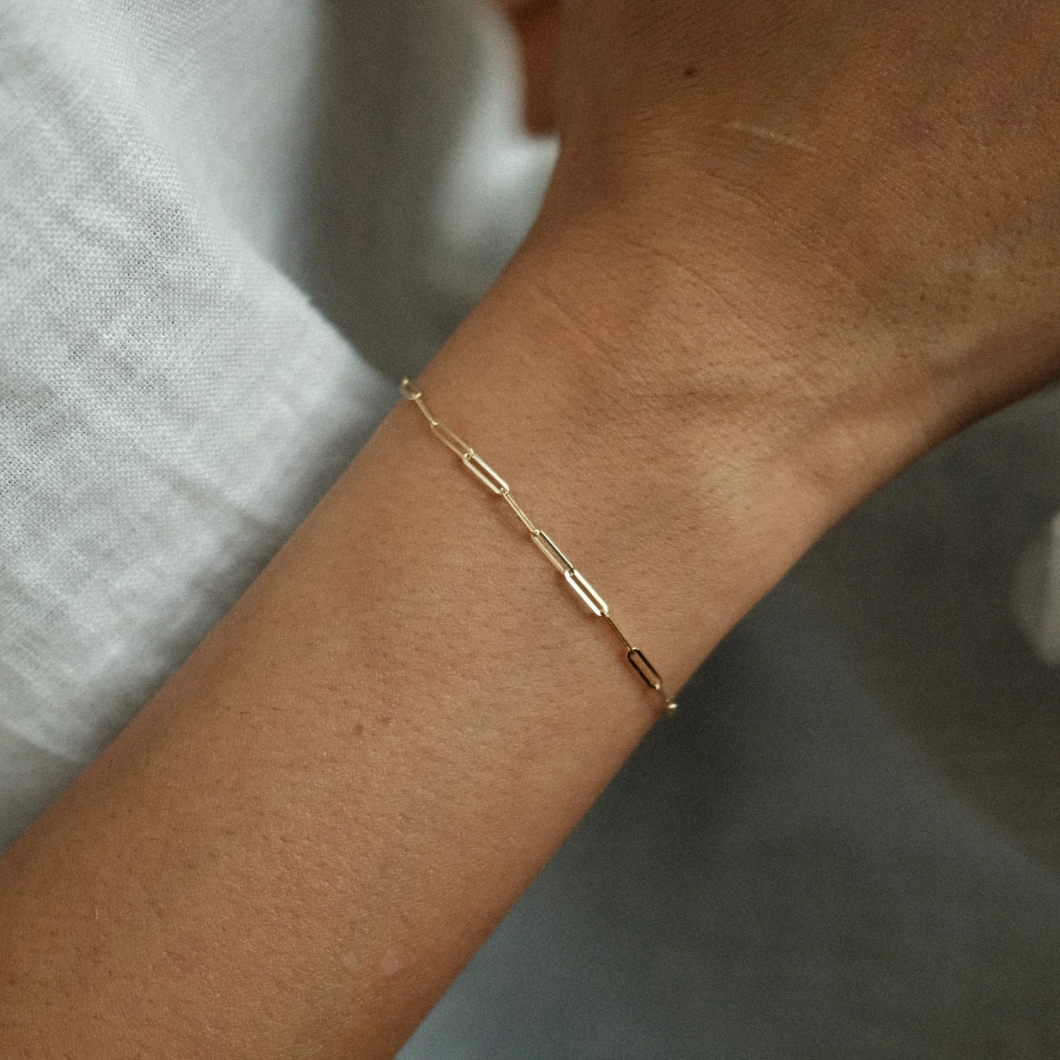 Fine Paperclip Bracelet - Image 2
