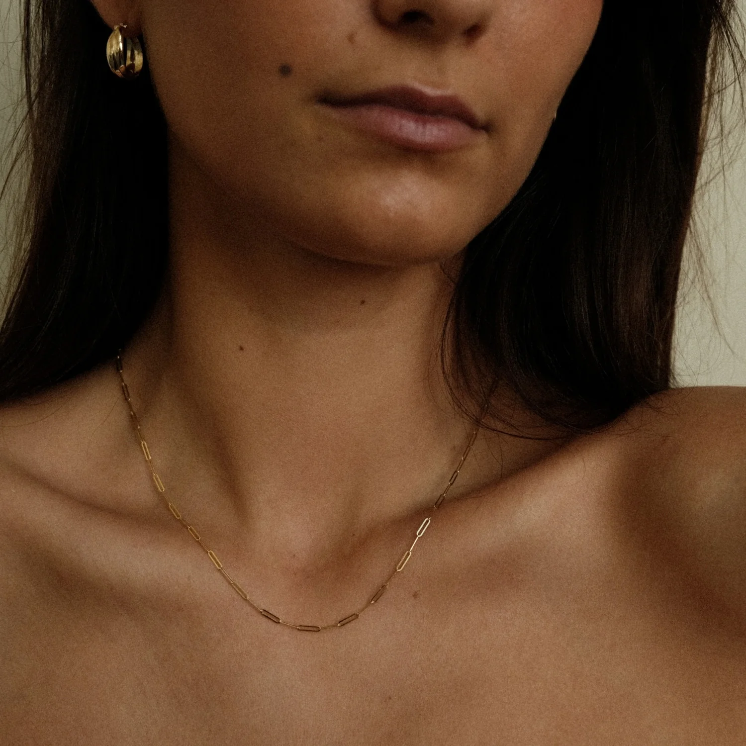 Fine Paperclip Necklace - Image 3