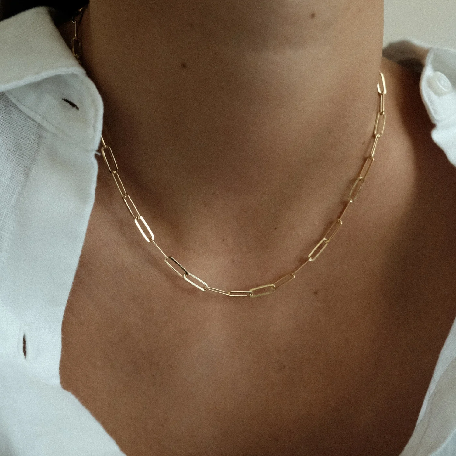Paperclip Link Necklace - Image 2