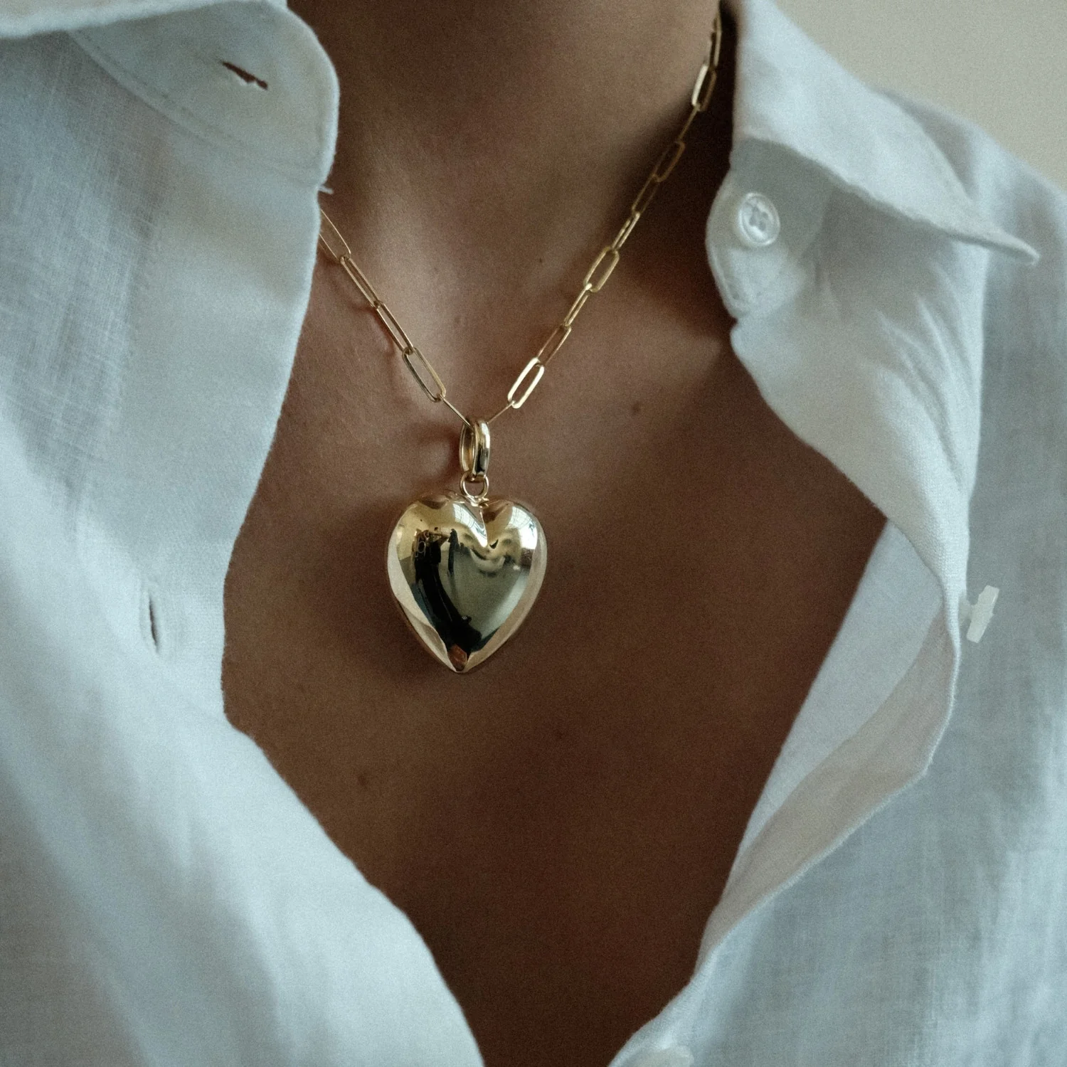 Paperclip Link Necklace - Image 4
