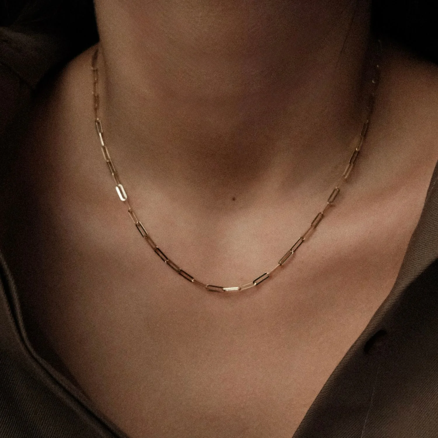 Flat Paperclip Necklace - Image 2