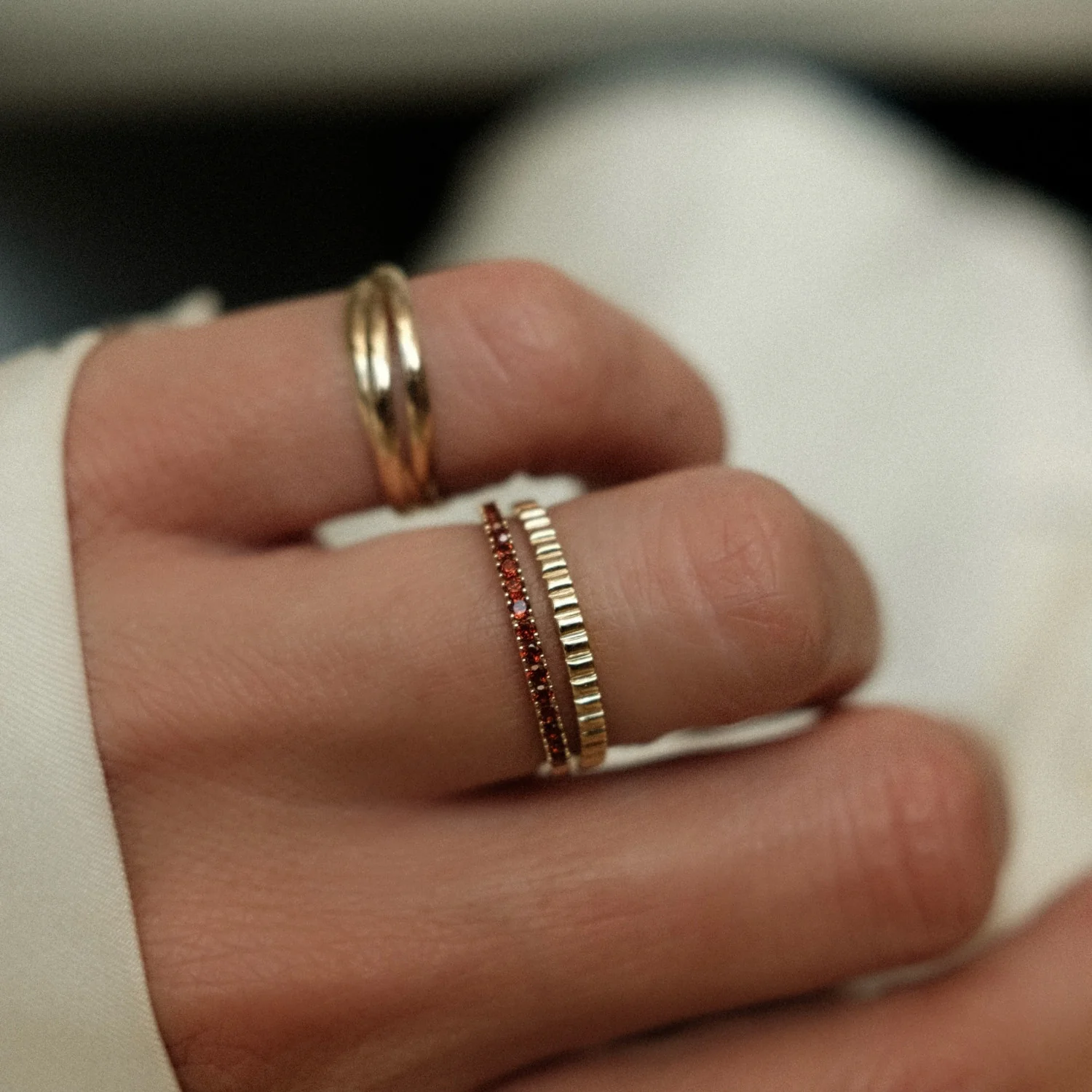 Garnet Row Ring - Image 2
