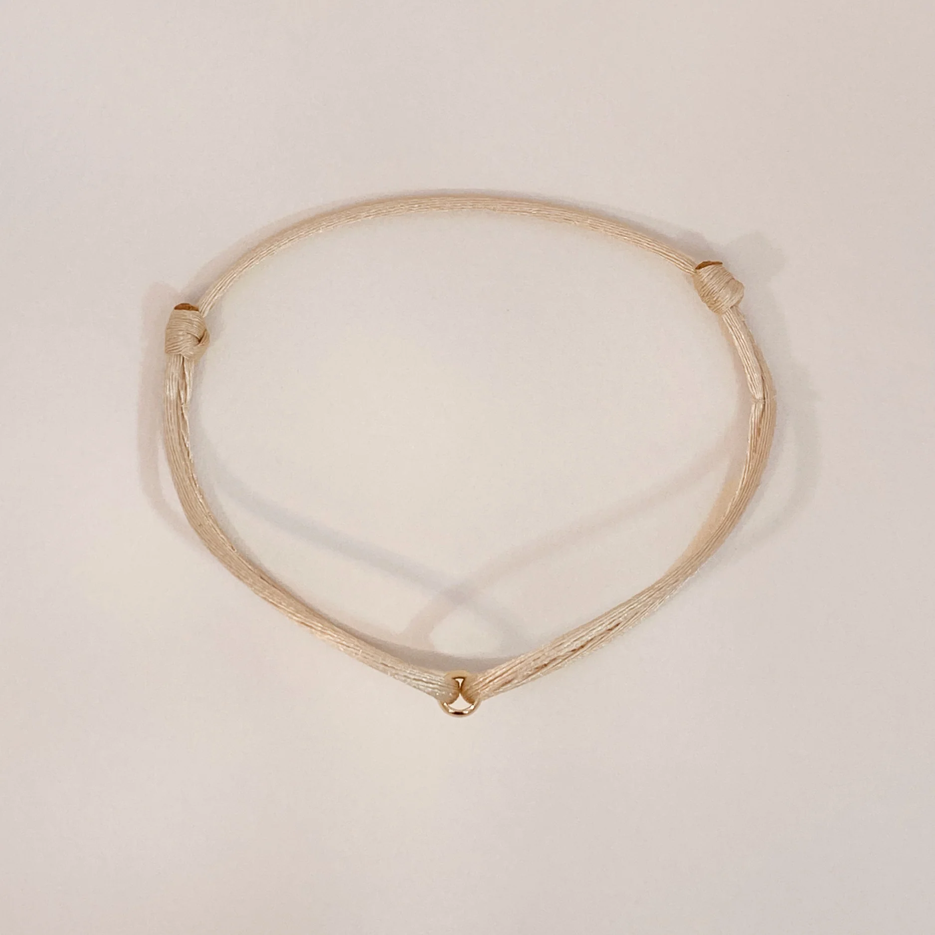 Gold Bead on Satin Bracelet - Image 3