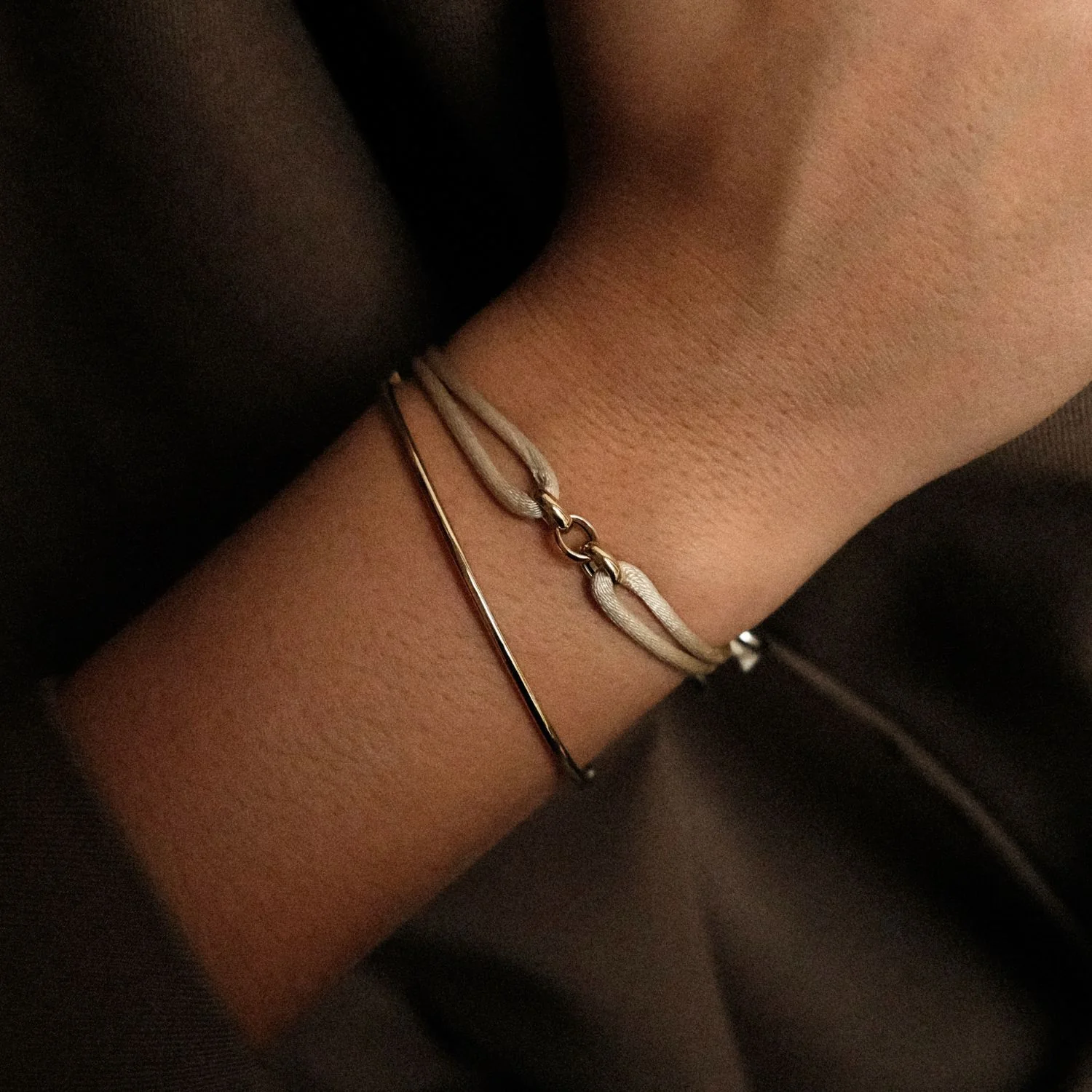 Golden Trio Satin Bracelet - Image 2