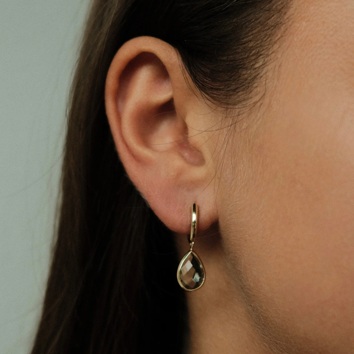 Green Amethyst Drop Earrings - Image 2