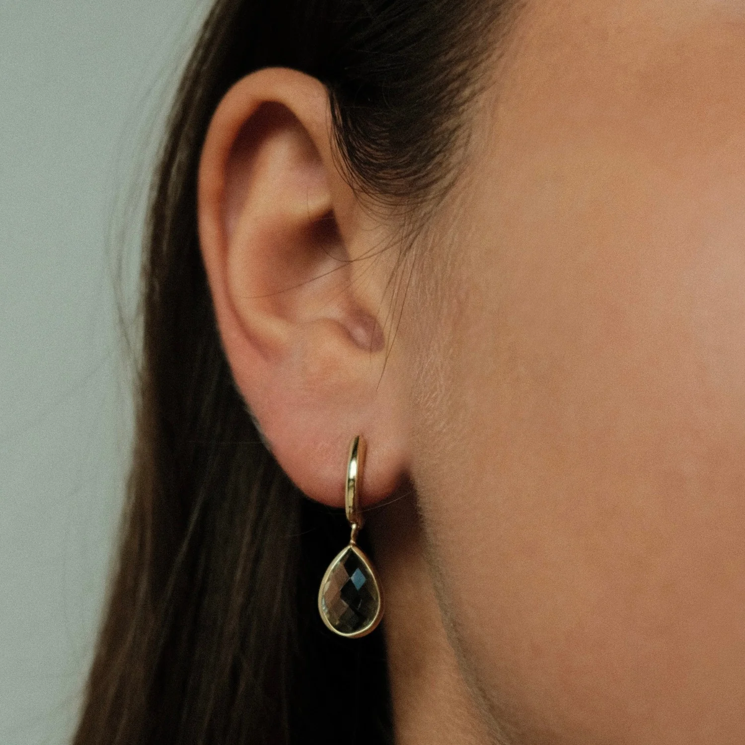 Green Amethyst Drop Earrings - Image 3