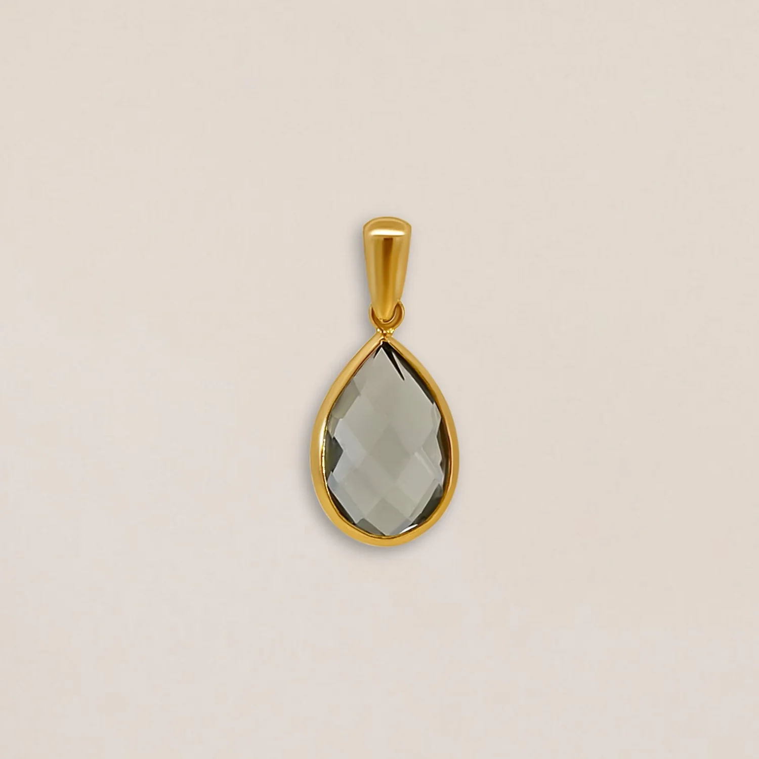 Green Amethyst Drop Pendant