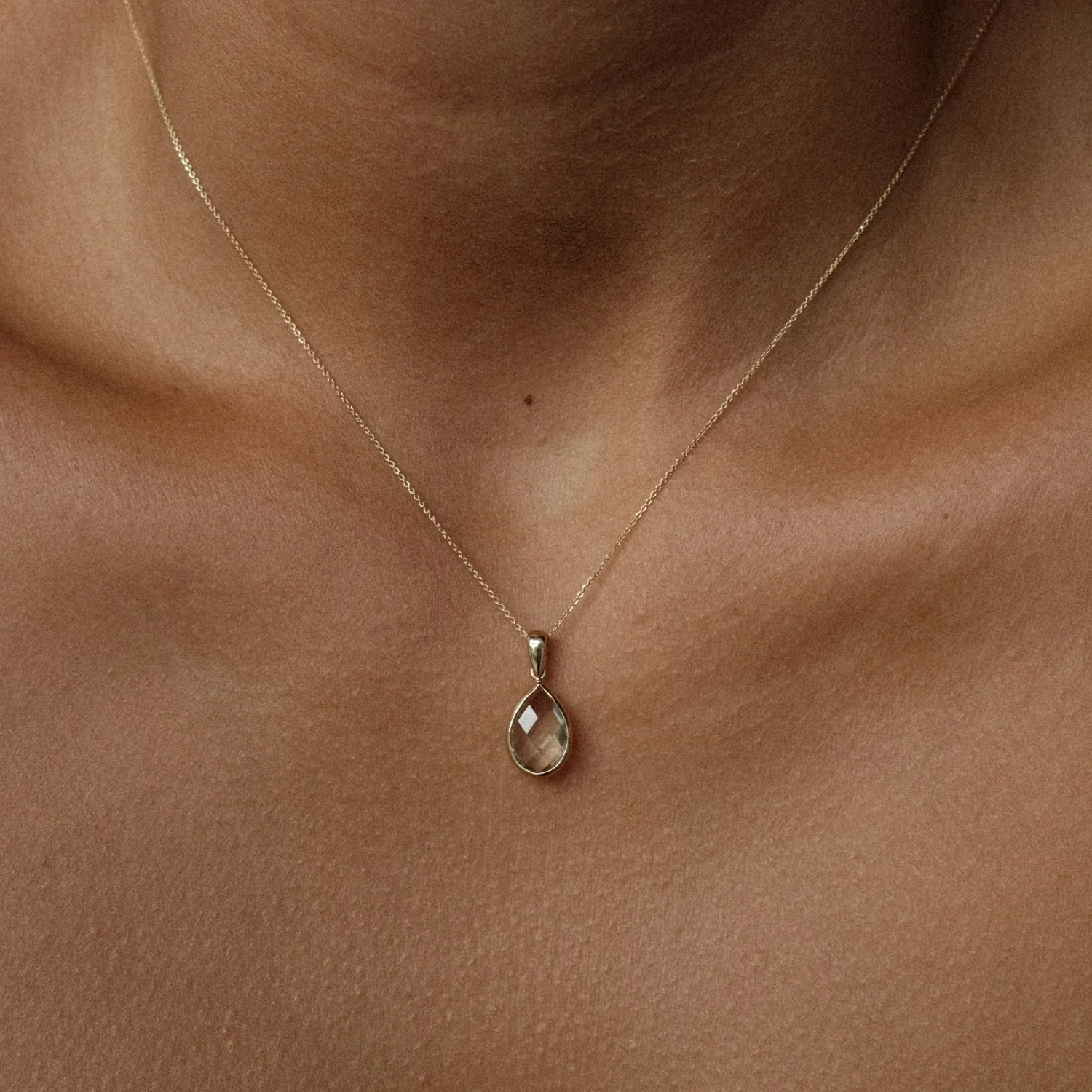 Green Amethyst Drop Pendant - Image 2