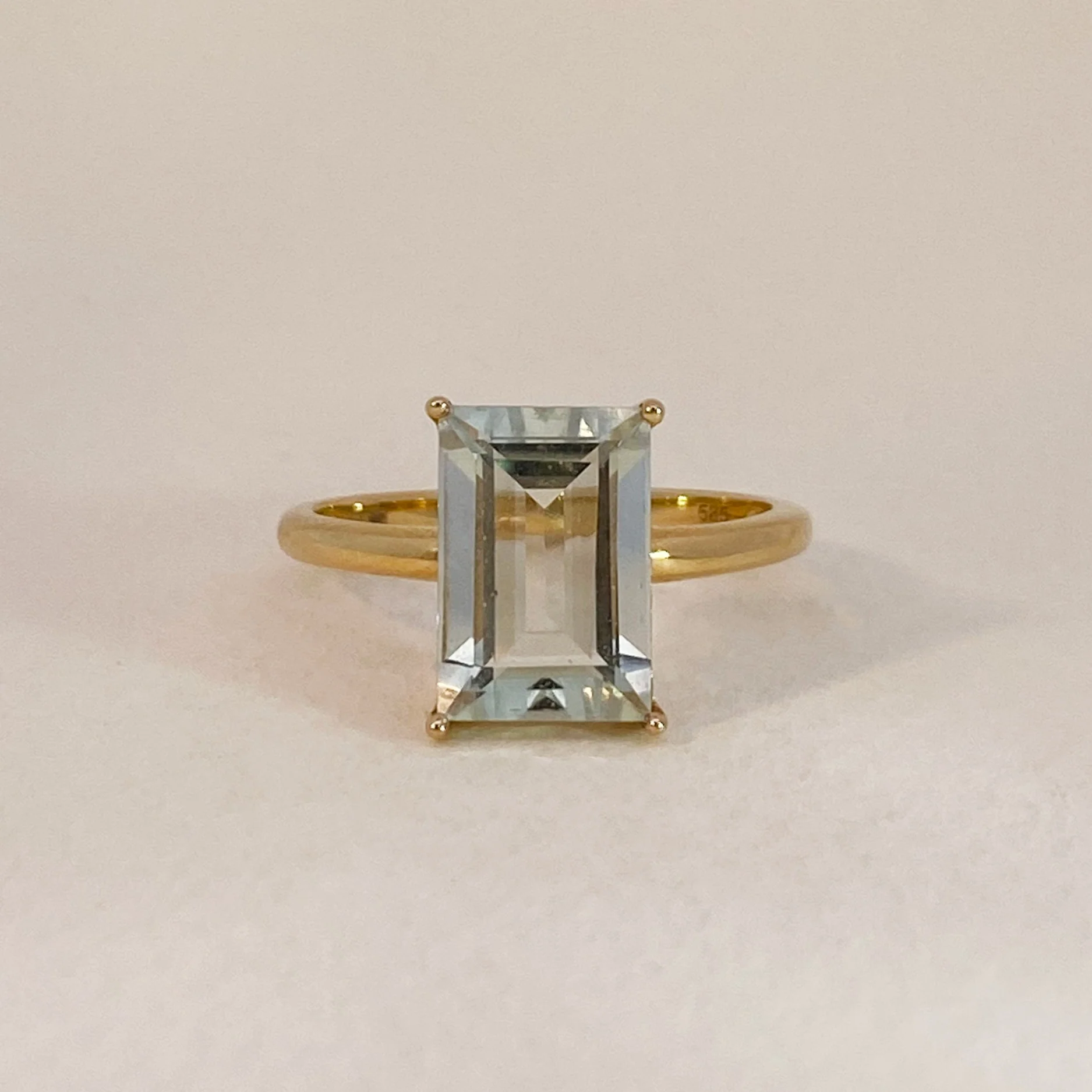 Green Amethyst Statement Ring