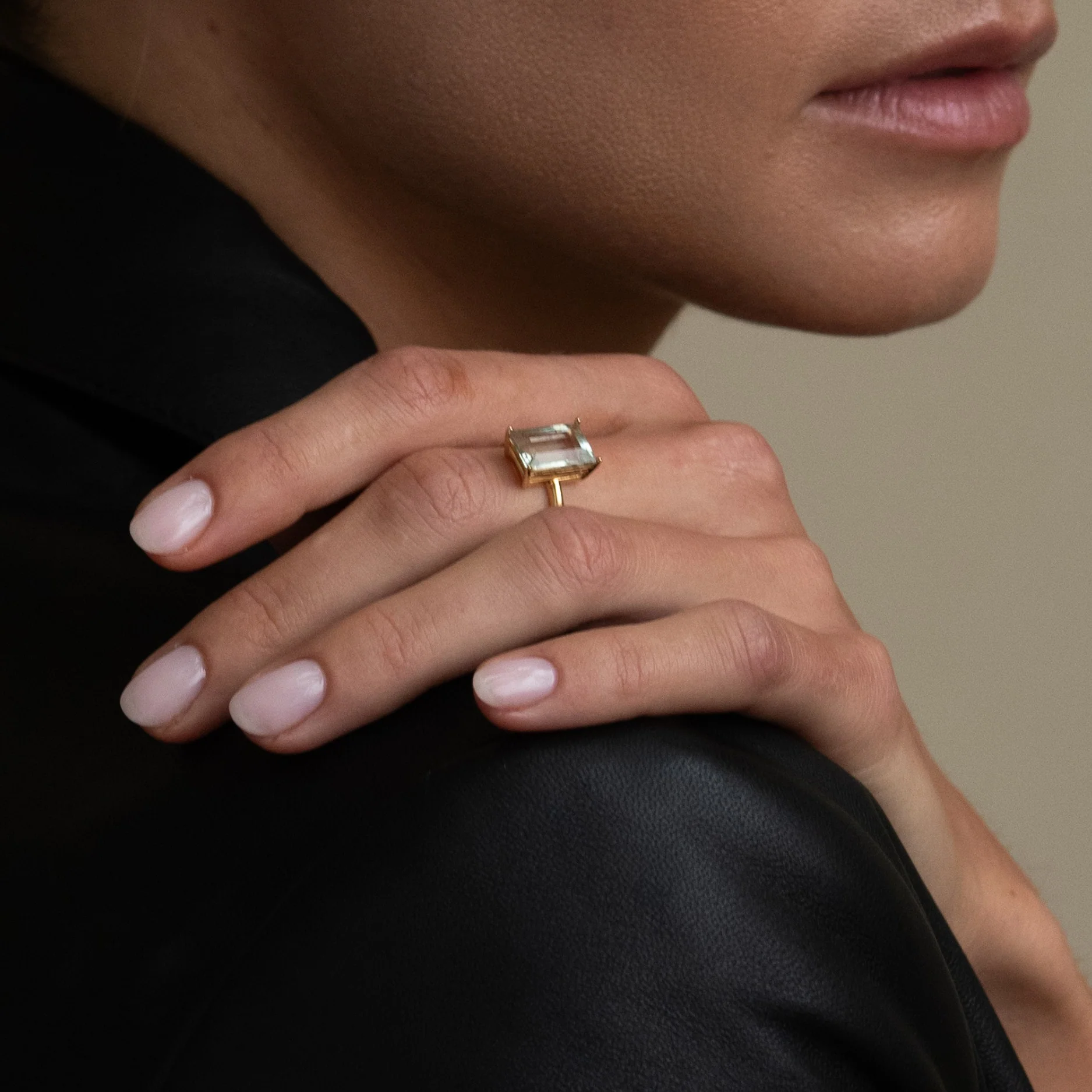 Green Amethyst Statement Ring - Image 2