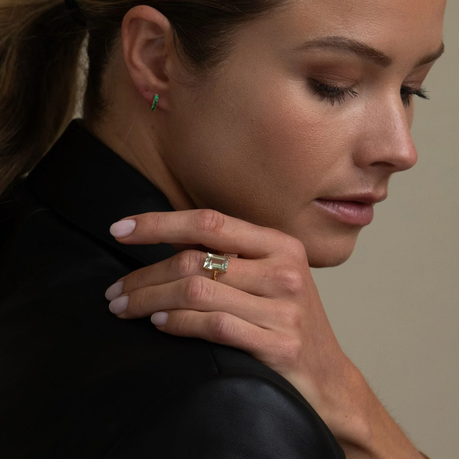 Green Amethyst Statement Ring - Image 4