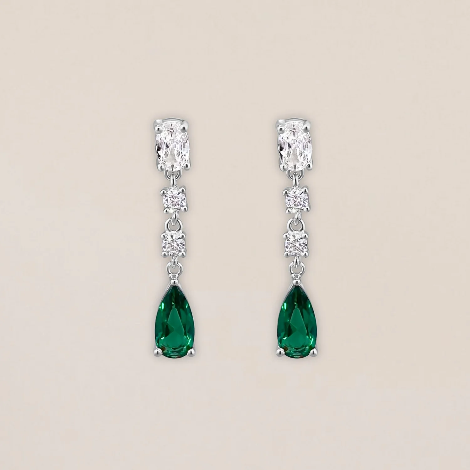 Green Drop Earrings
