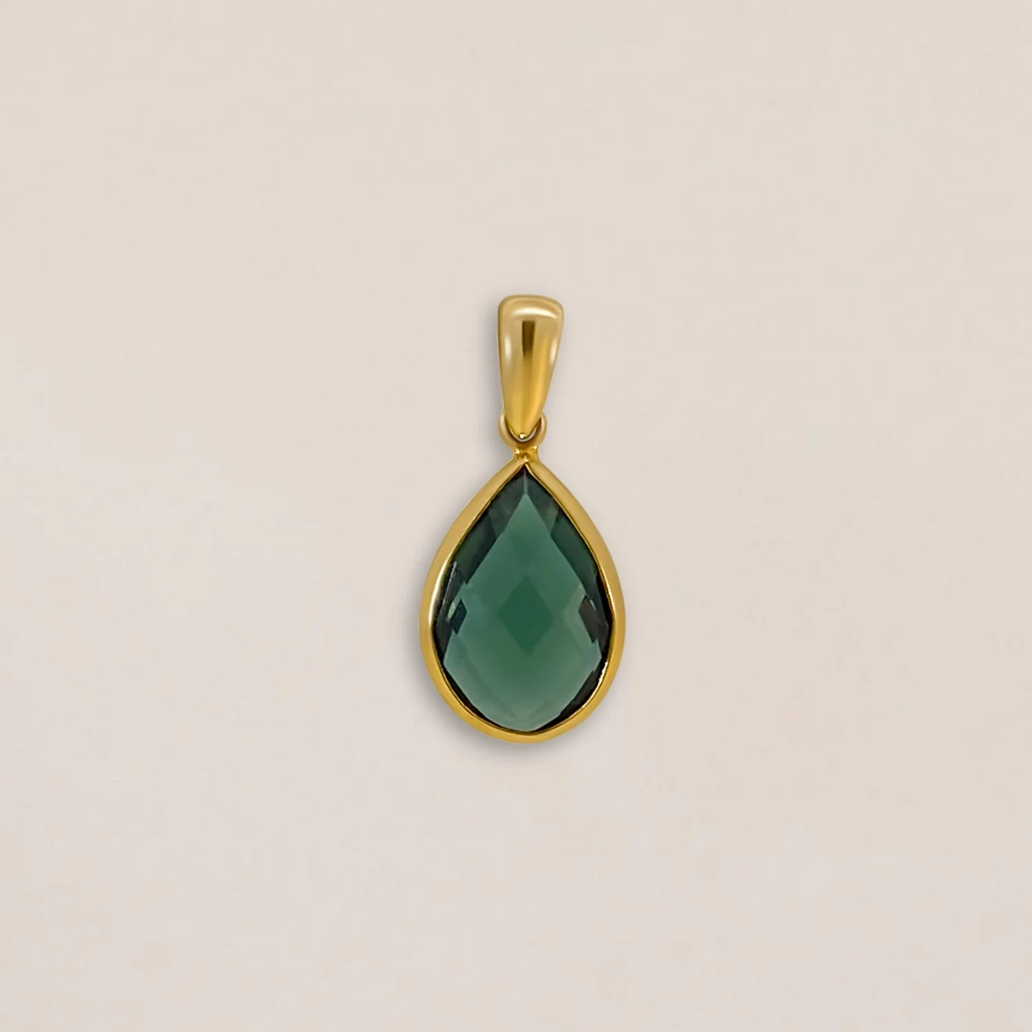 Green Quartz Drop Pendant