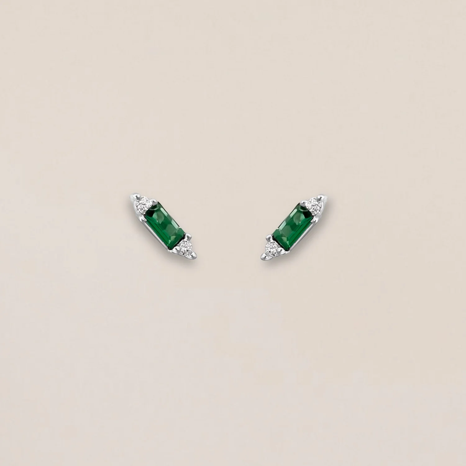 Green Stud Earrings
