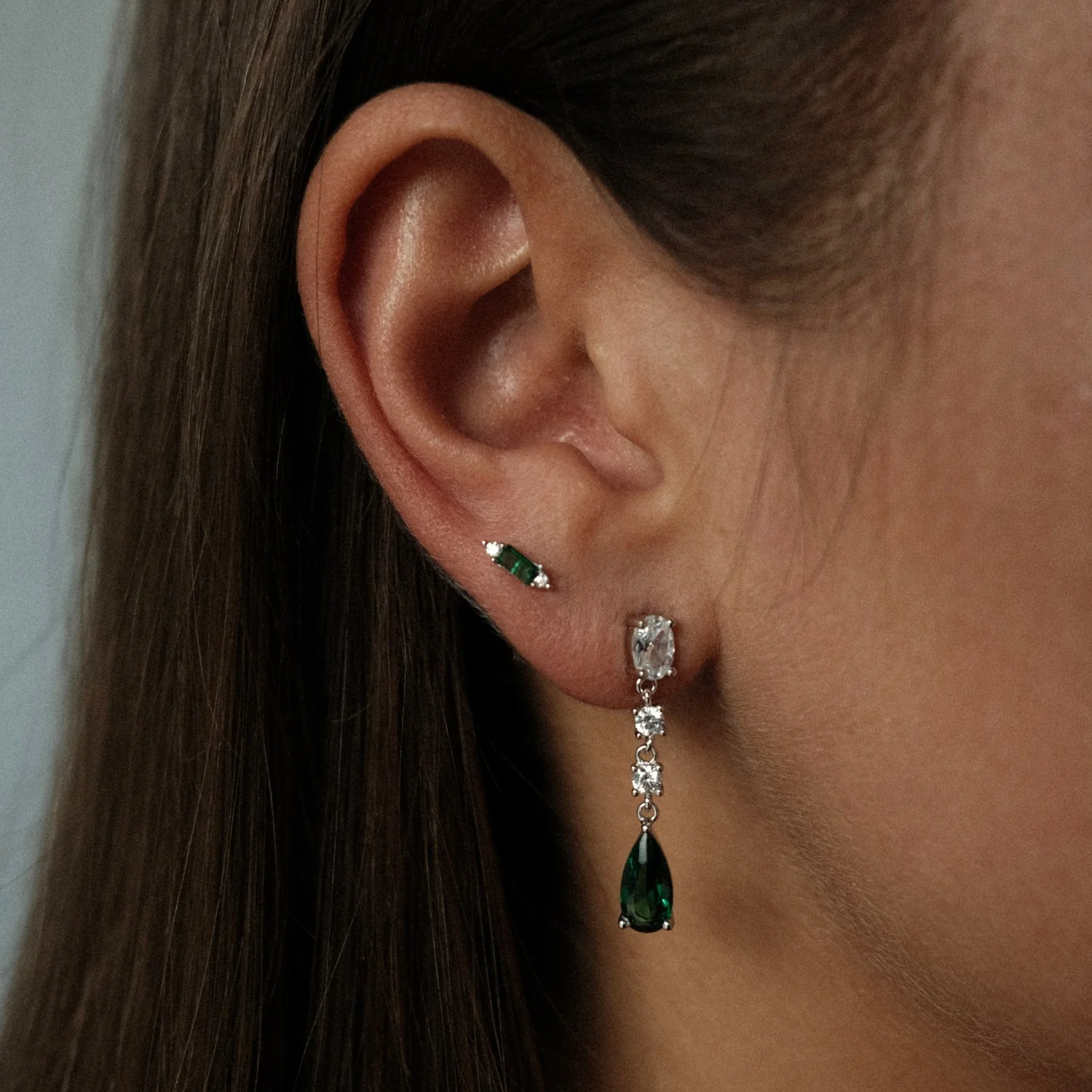 Green Stud Earrings - Image 3