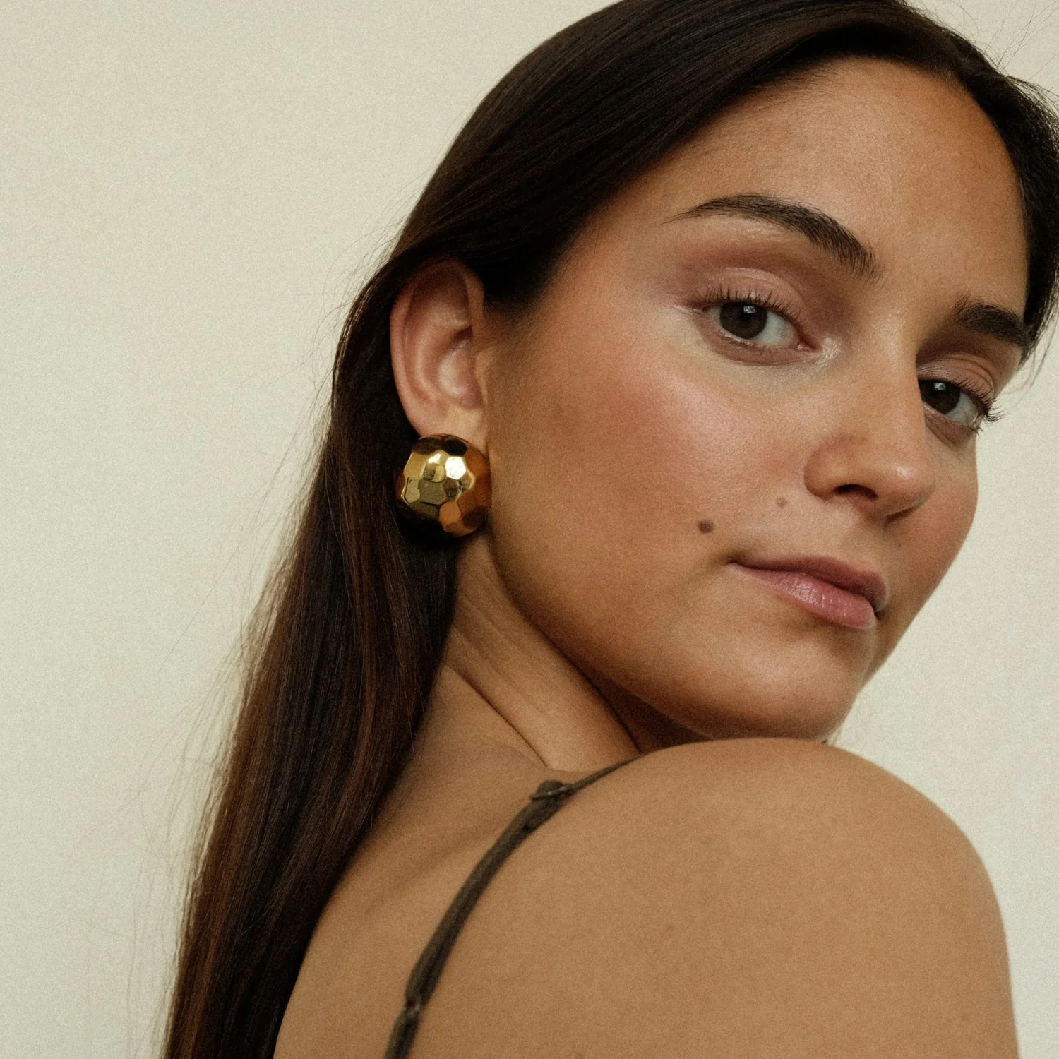 Hammered Statement Earrings - Image 3