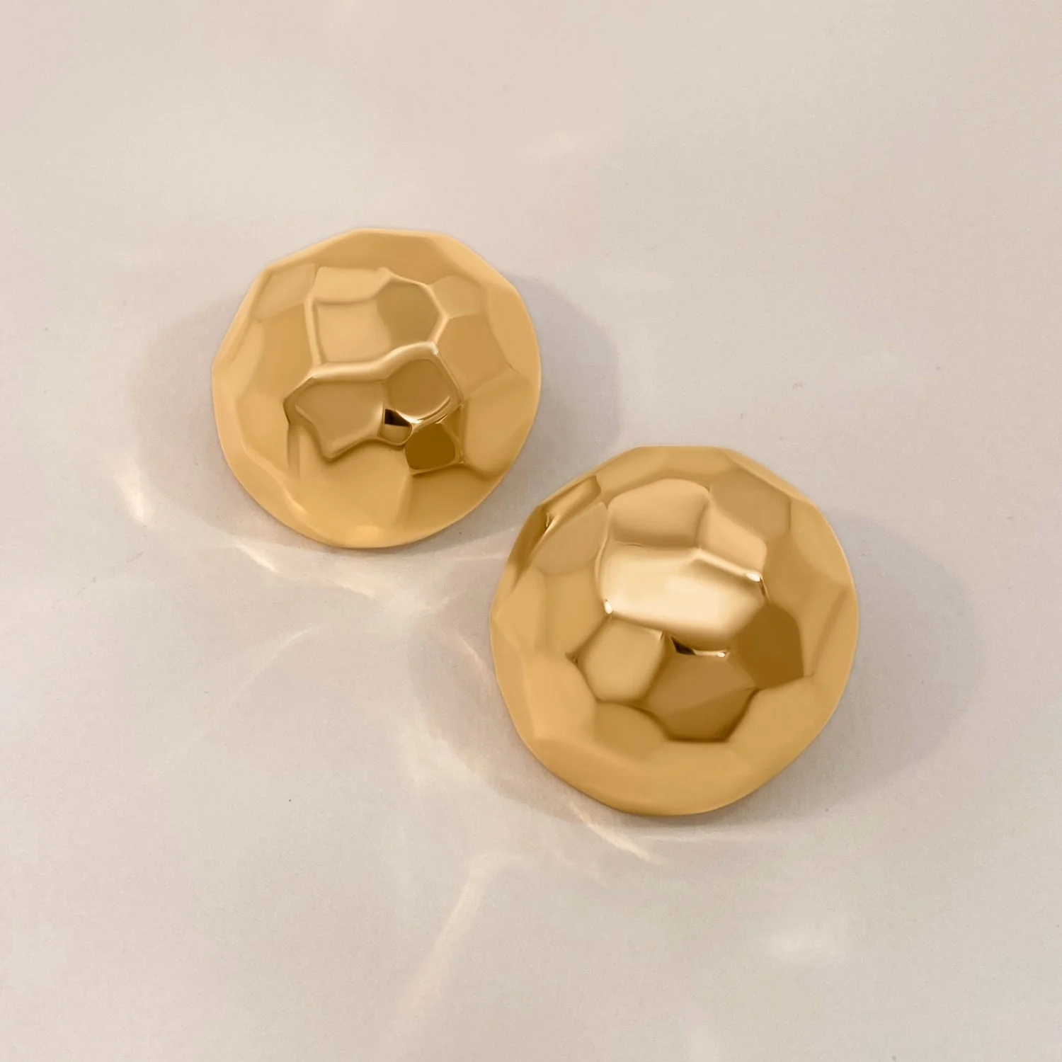 Hammered Statement Earrings - Image 4