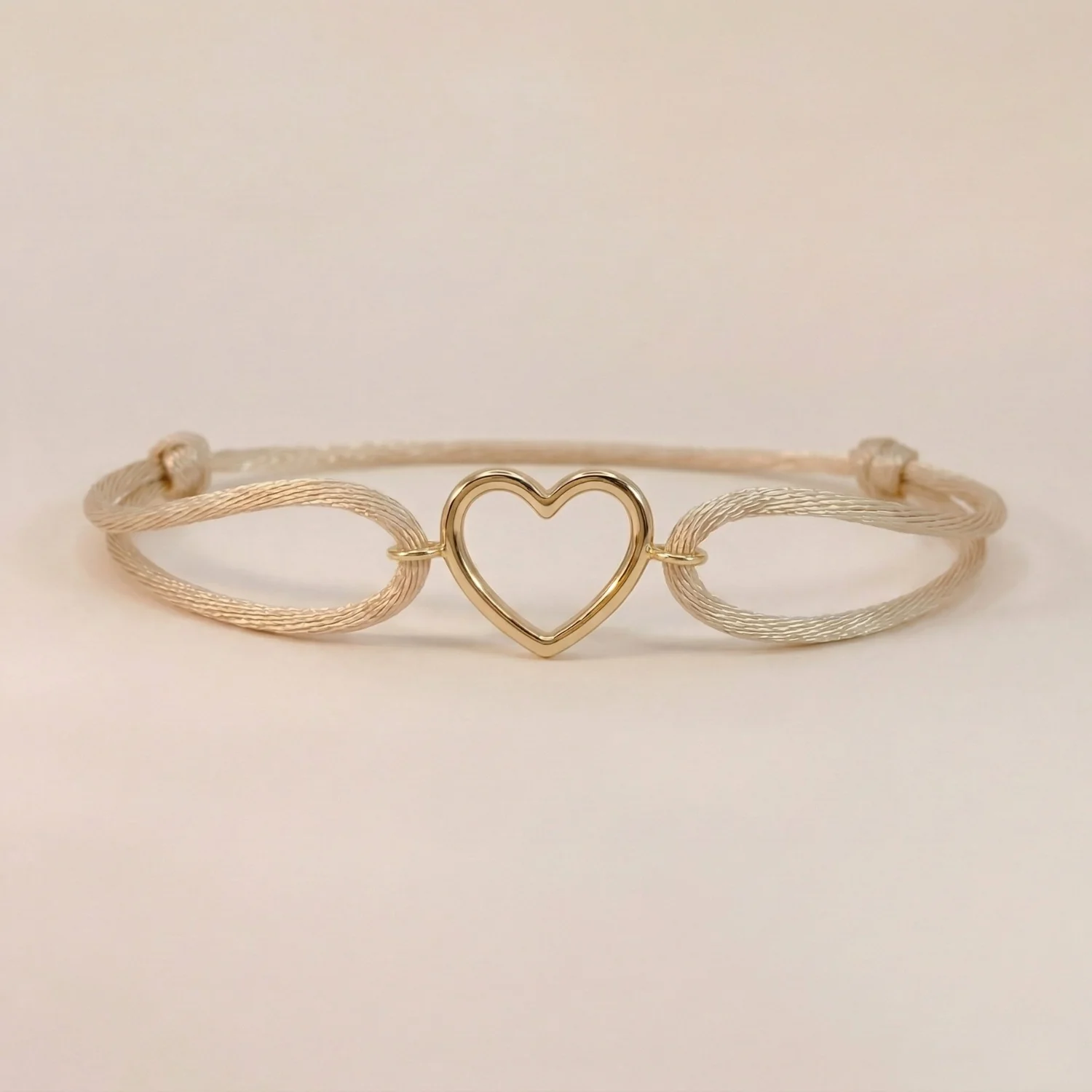 Large Love Charm Satin Bracelet