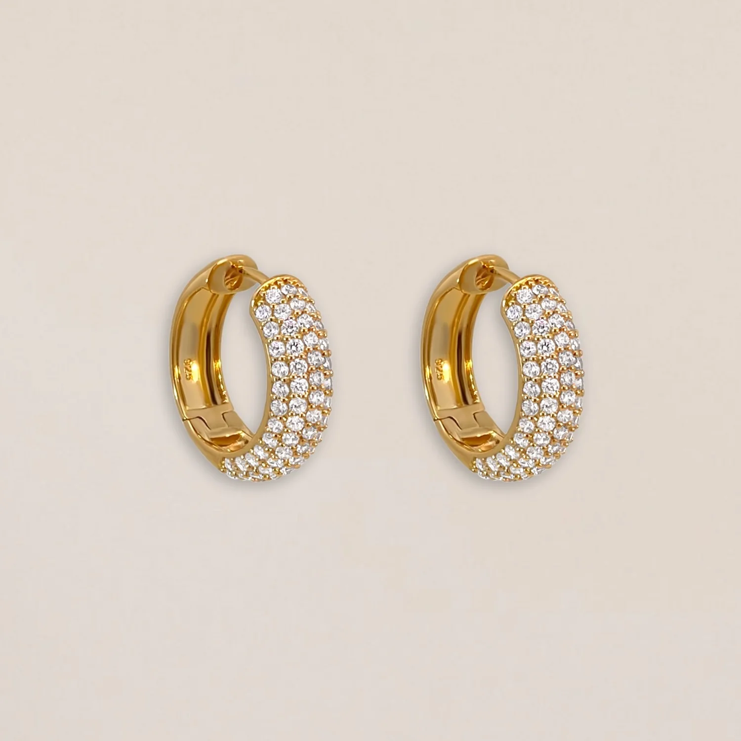 Large Pavé Hoops