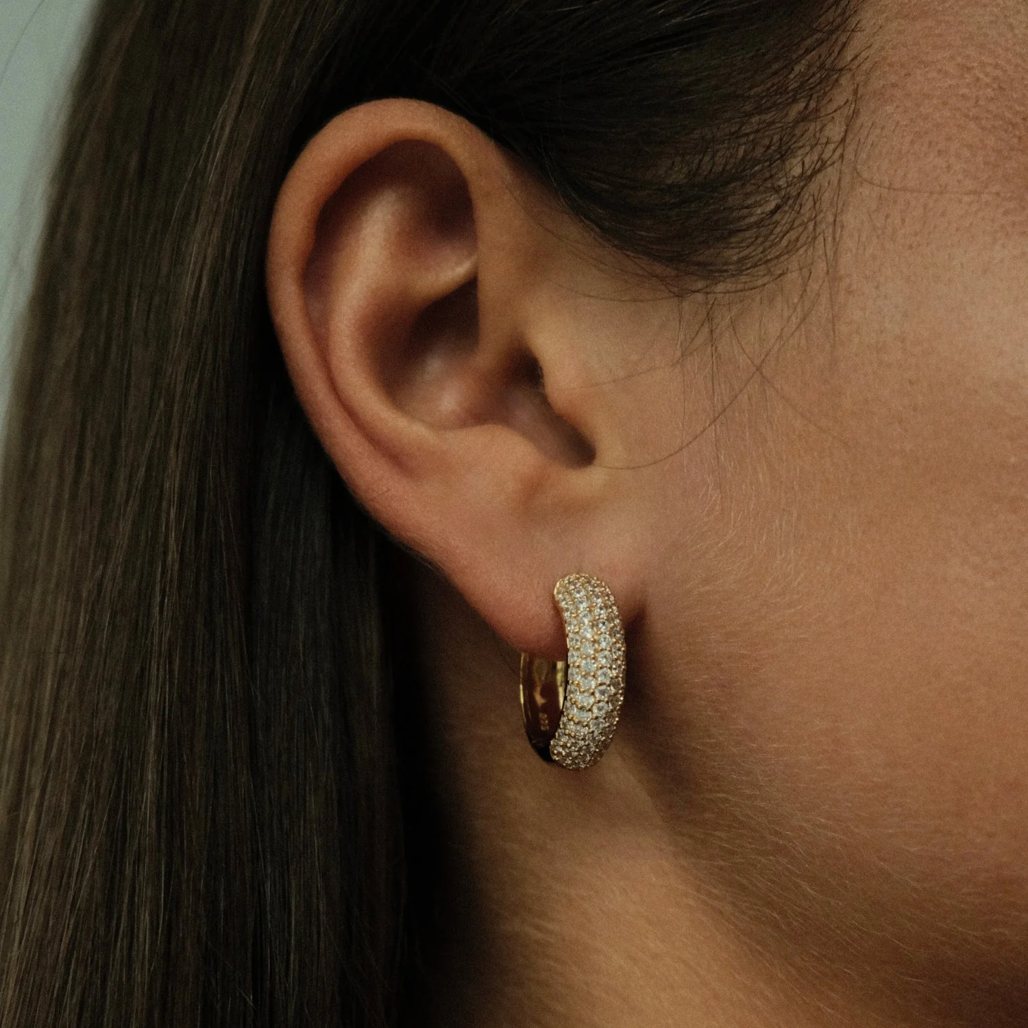 Large Pavé Hoops - Image 2