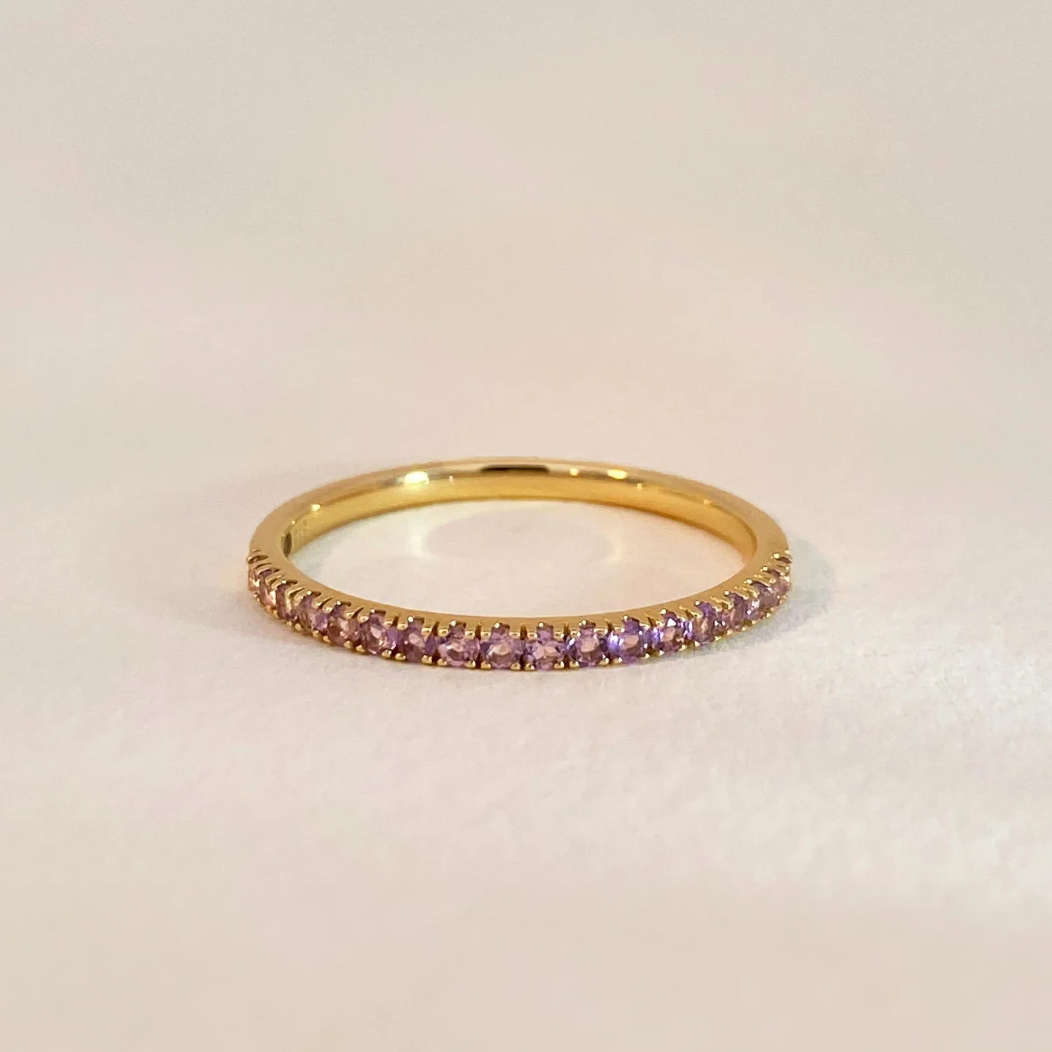 Soft Amethyst Row Ring