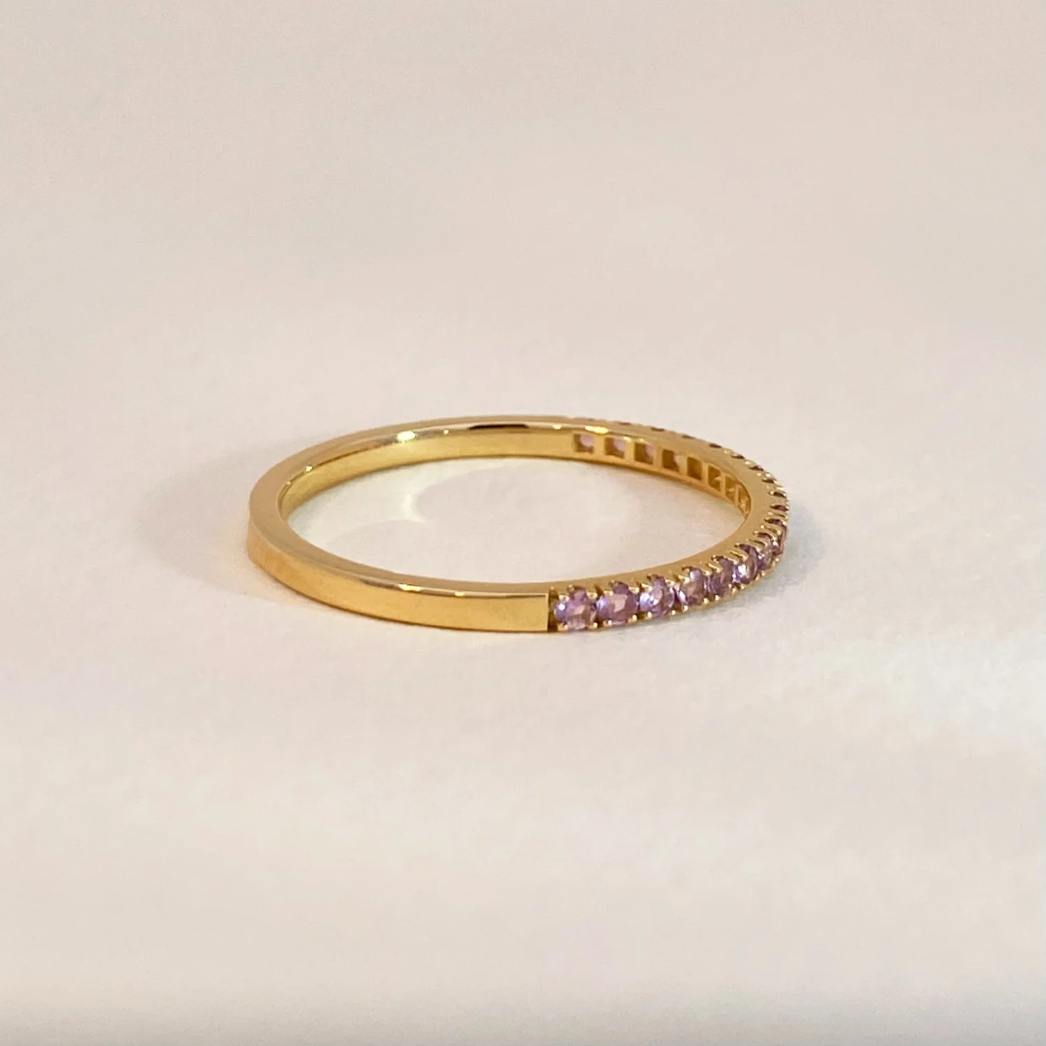 Soft Amethyst Row Ring - Image 3