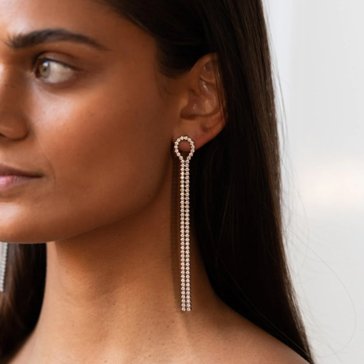 Long Waterfall Earrings - Image 2