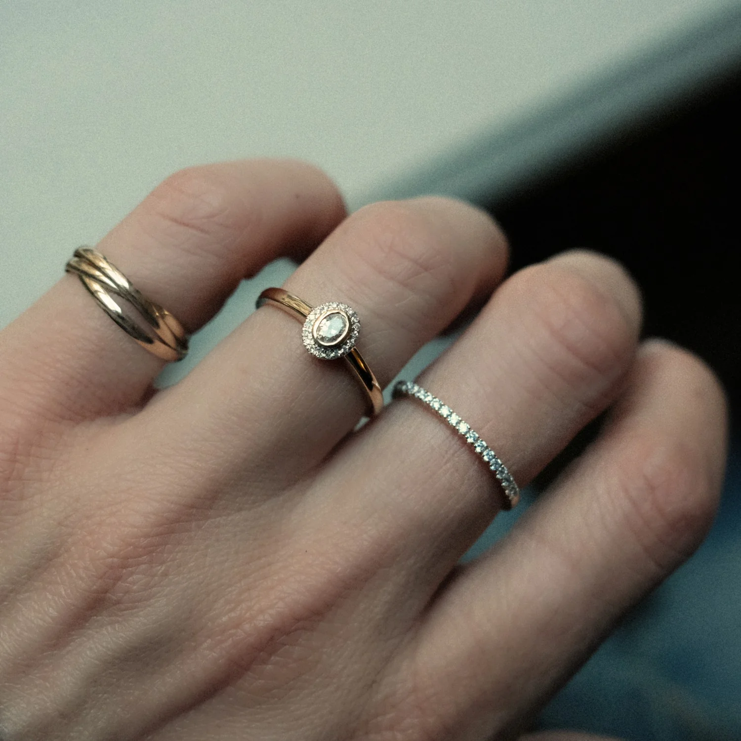 Oval Diamond Halo Ring - Image 2