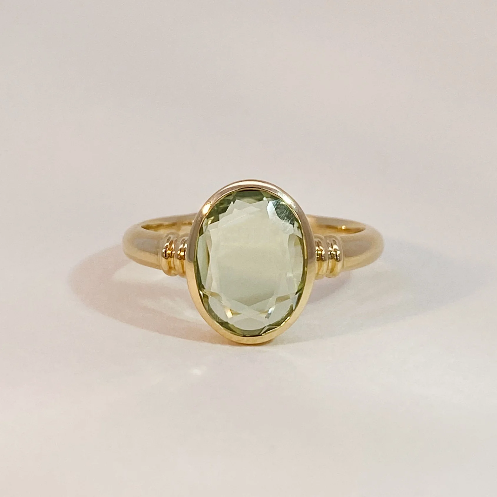 Green Amethyst Ring