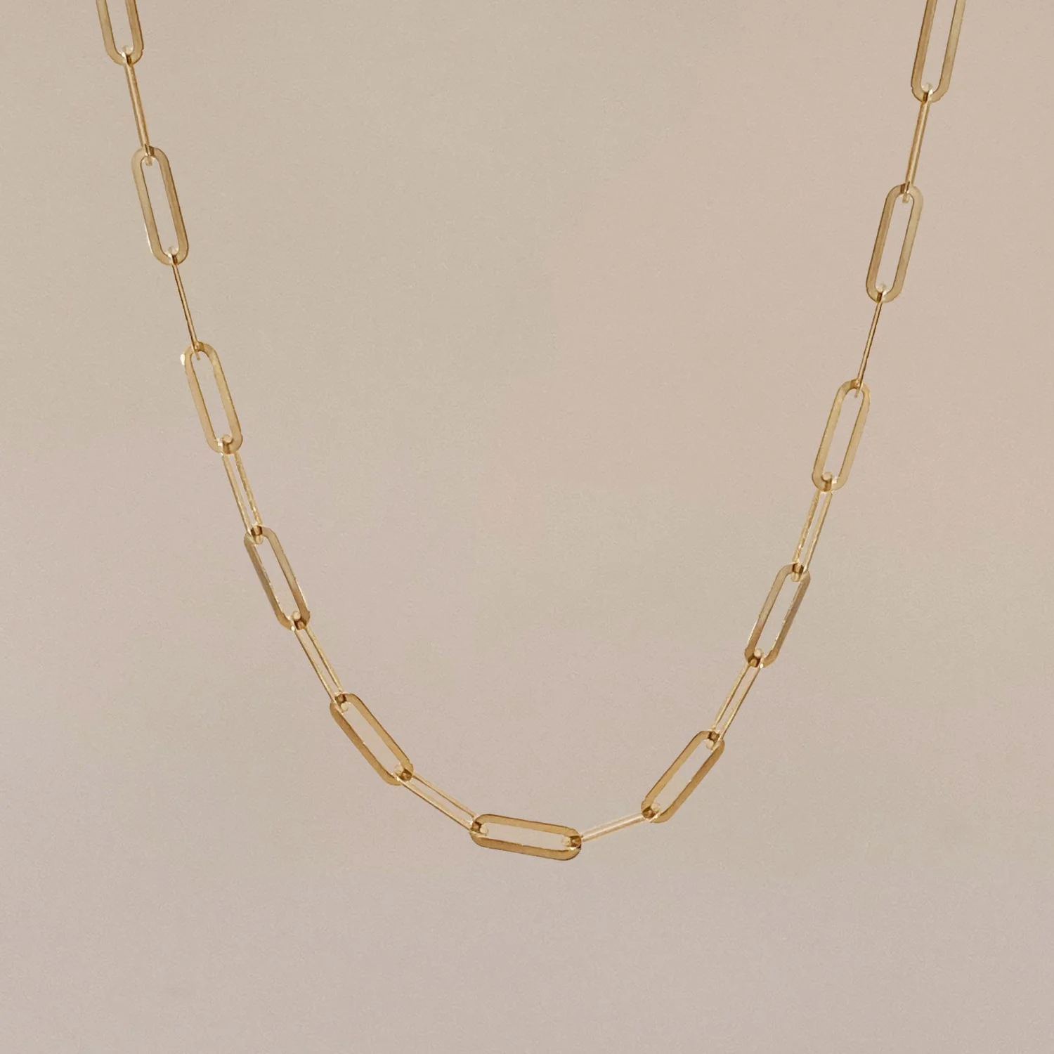 Flat Paperclip Necklace