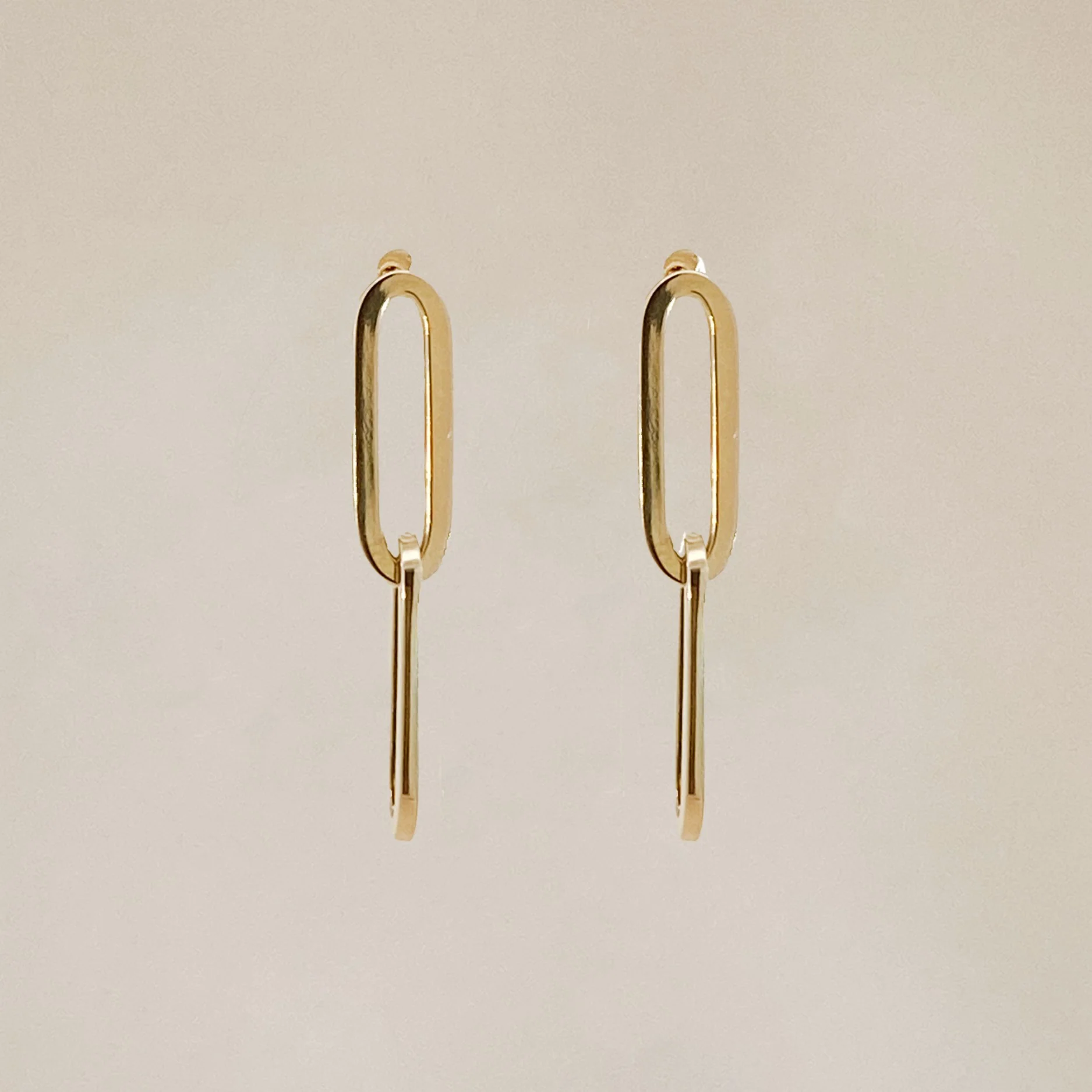 Paperclip Link Earrings