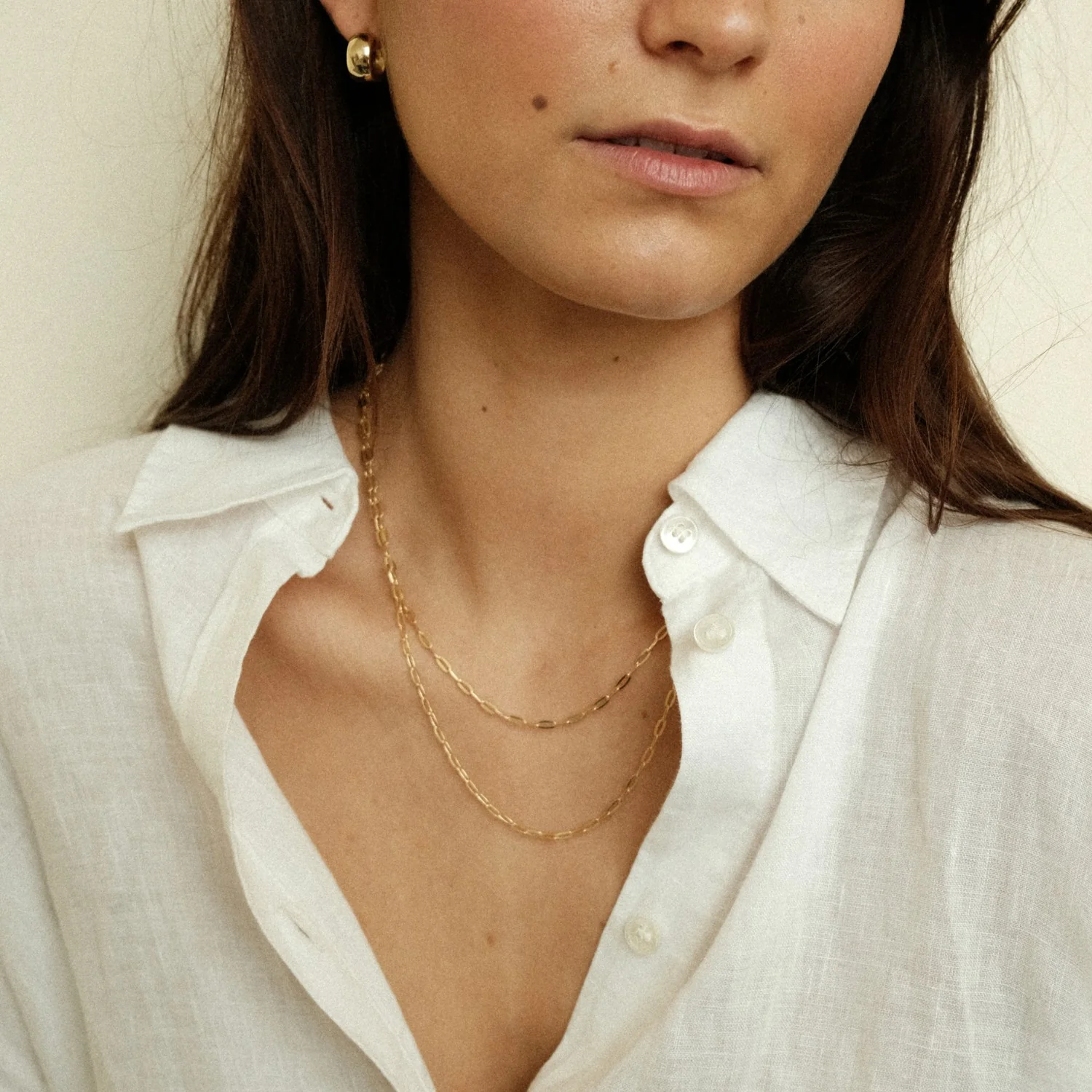 Small Paperclip Link Necklace - Image 5