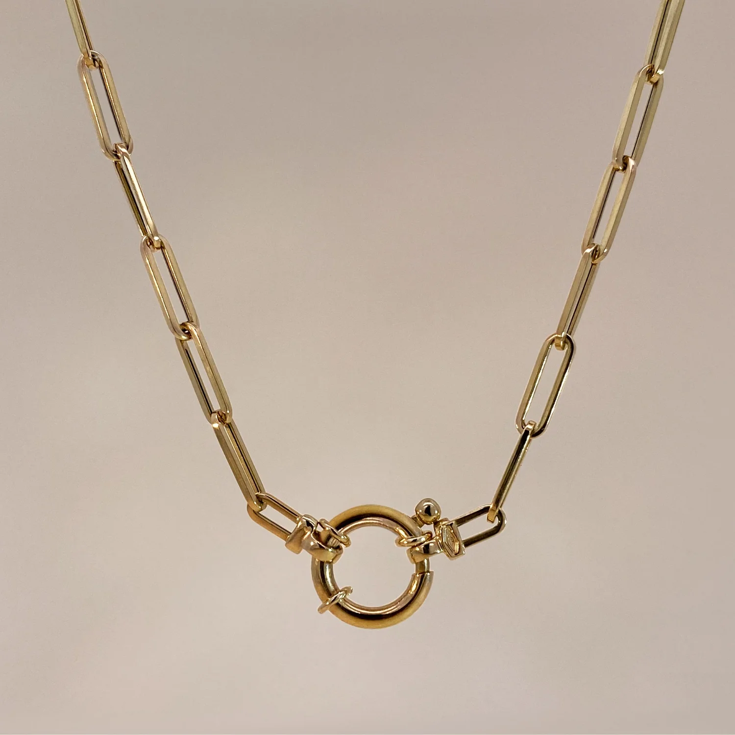 Paperclip Necklace with Springlock