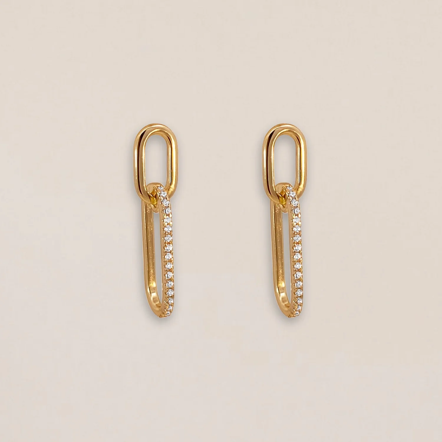Pavé Link Earrings