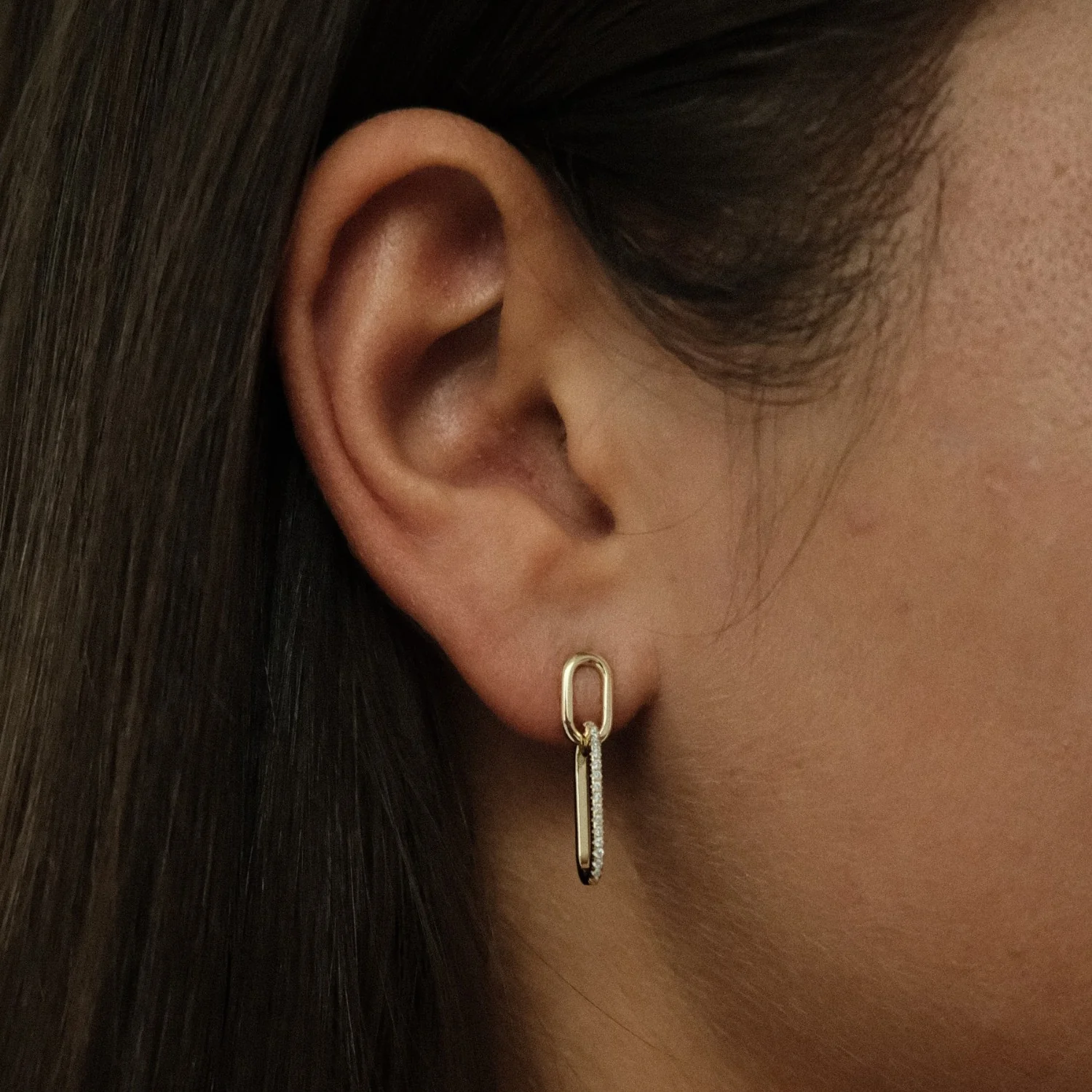 Pavé Link Earrings - Image 2