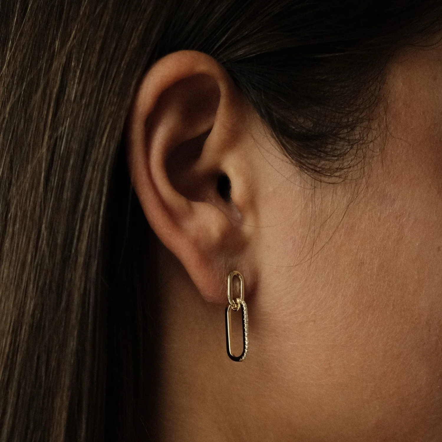 Pavé Link Earrings - Image 3
